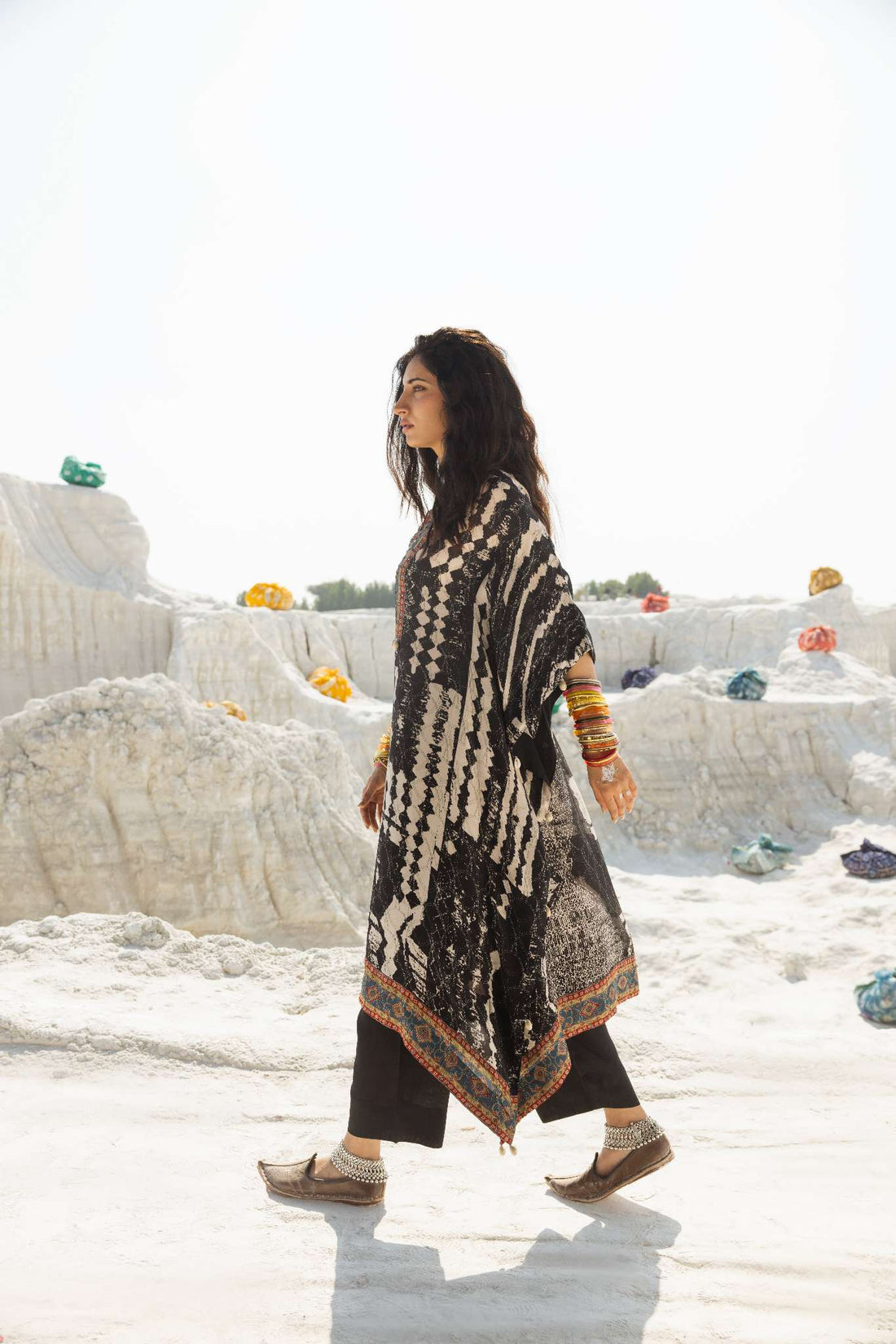 IKAT PRINT KAFTAN AND PANT SET