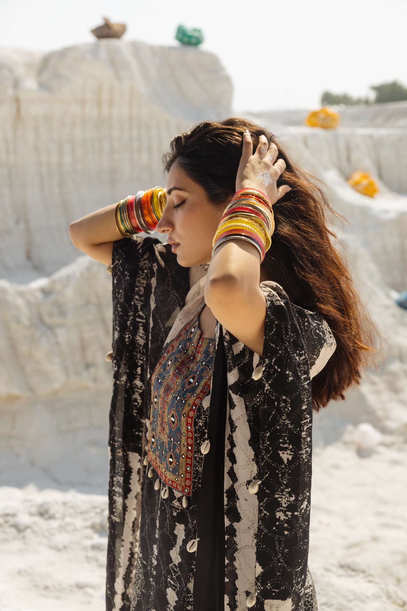 IKAT PRINT KAFTAN AND PANT SET