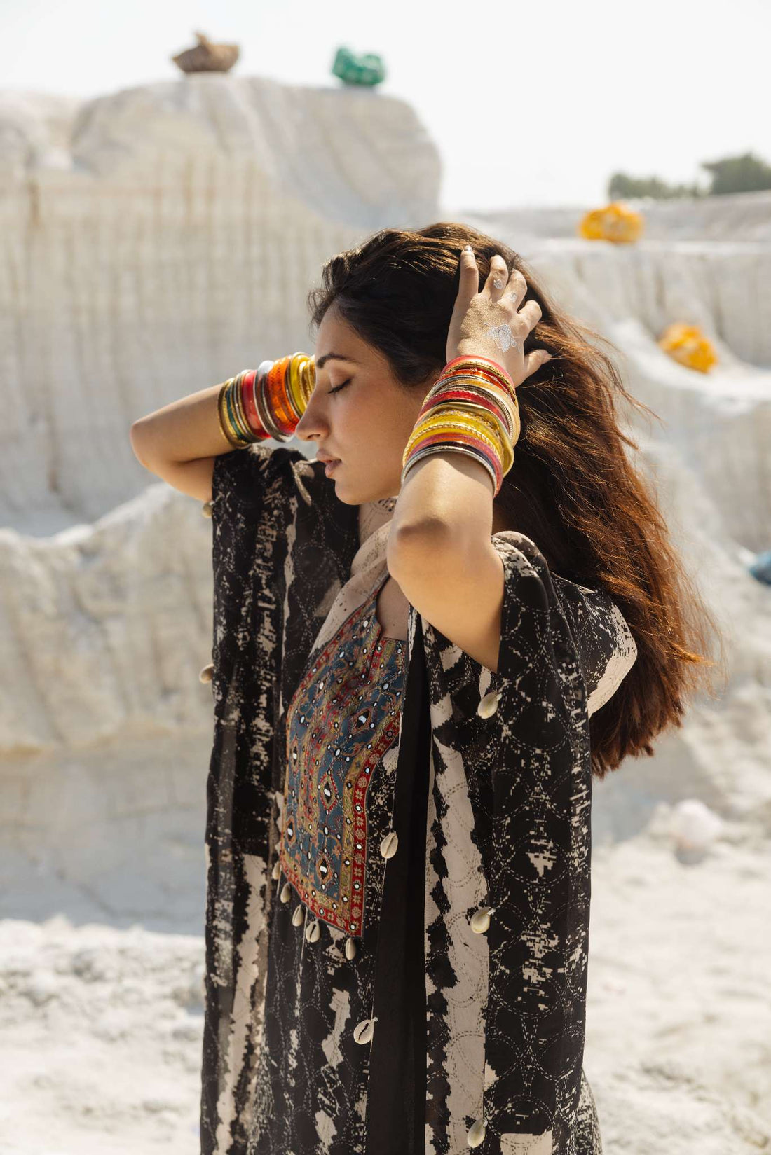 IKAT PRINT KAFTAN AND PANT SET