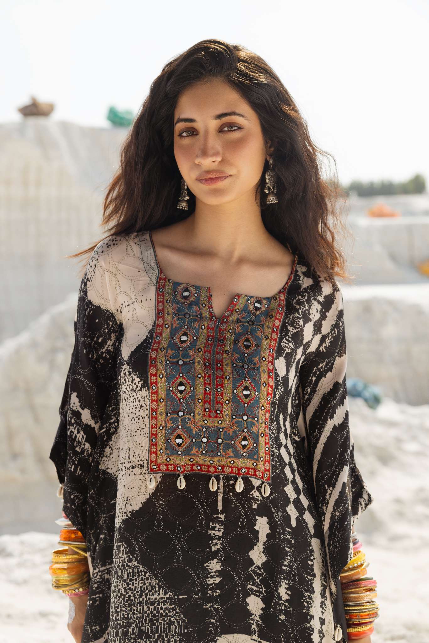 IKAT PRINT KAFTAN AND PANT SET