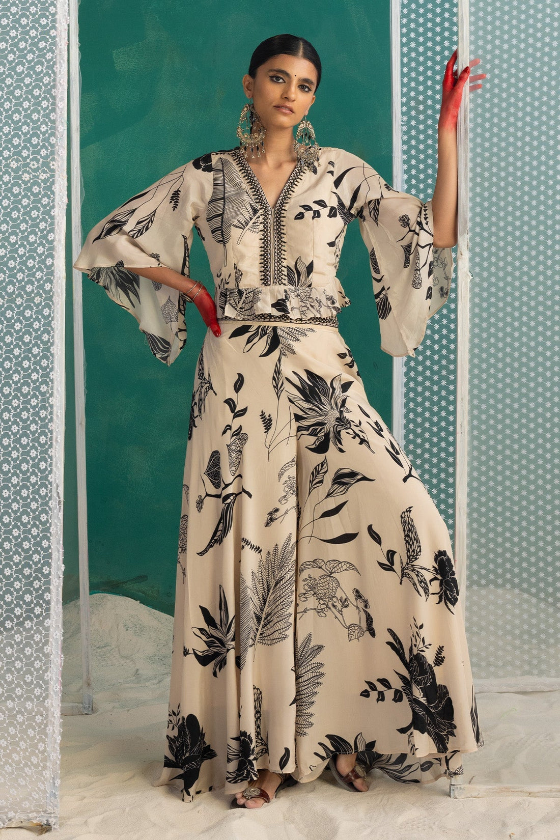 Cream Bloom Co-Ord Set