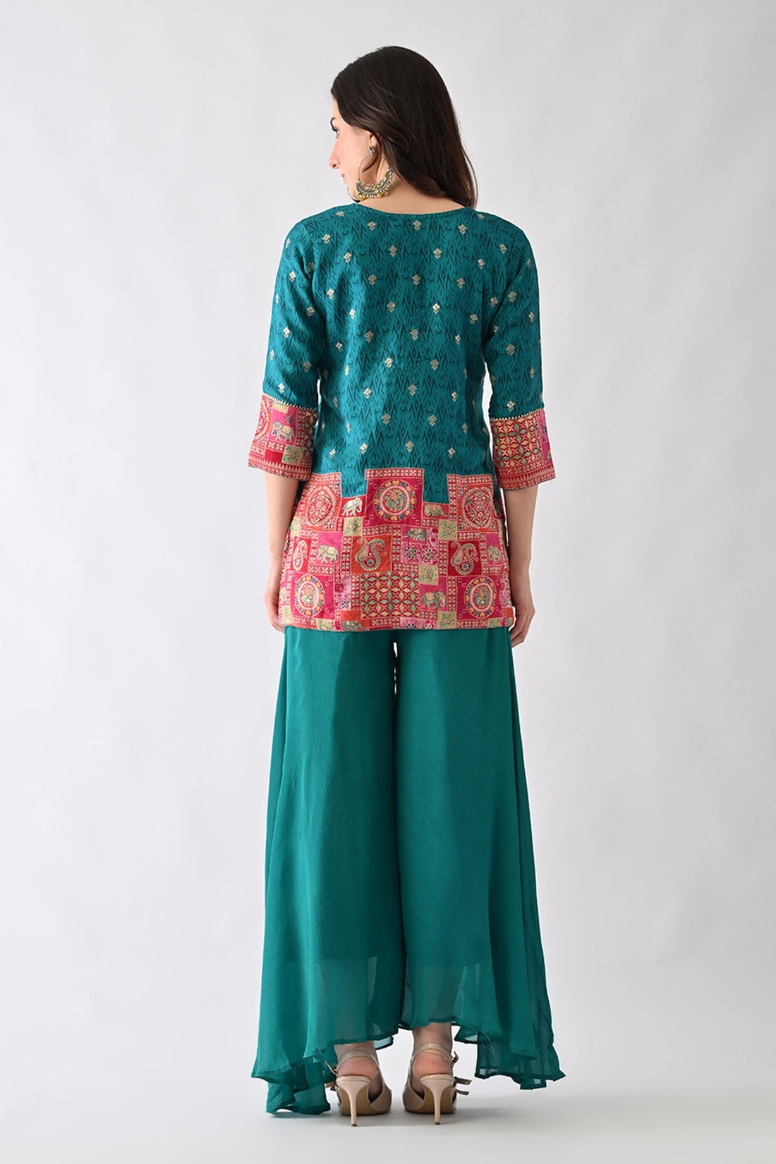 Green Zari Embroidered Co-Ord Set