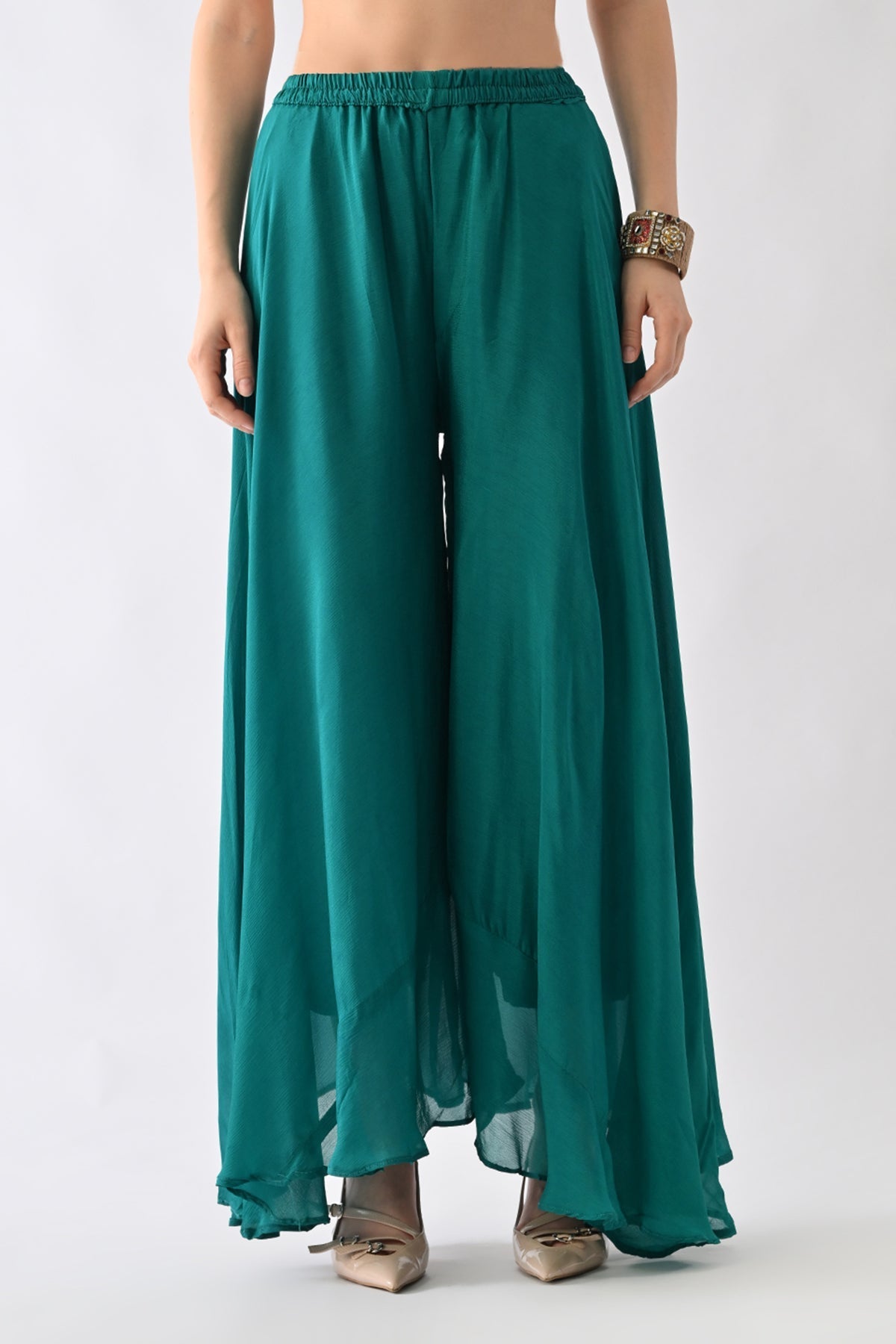 Green Zari Embroidered Co-Ord Set