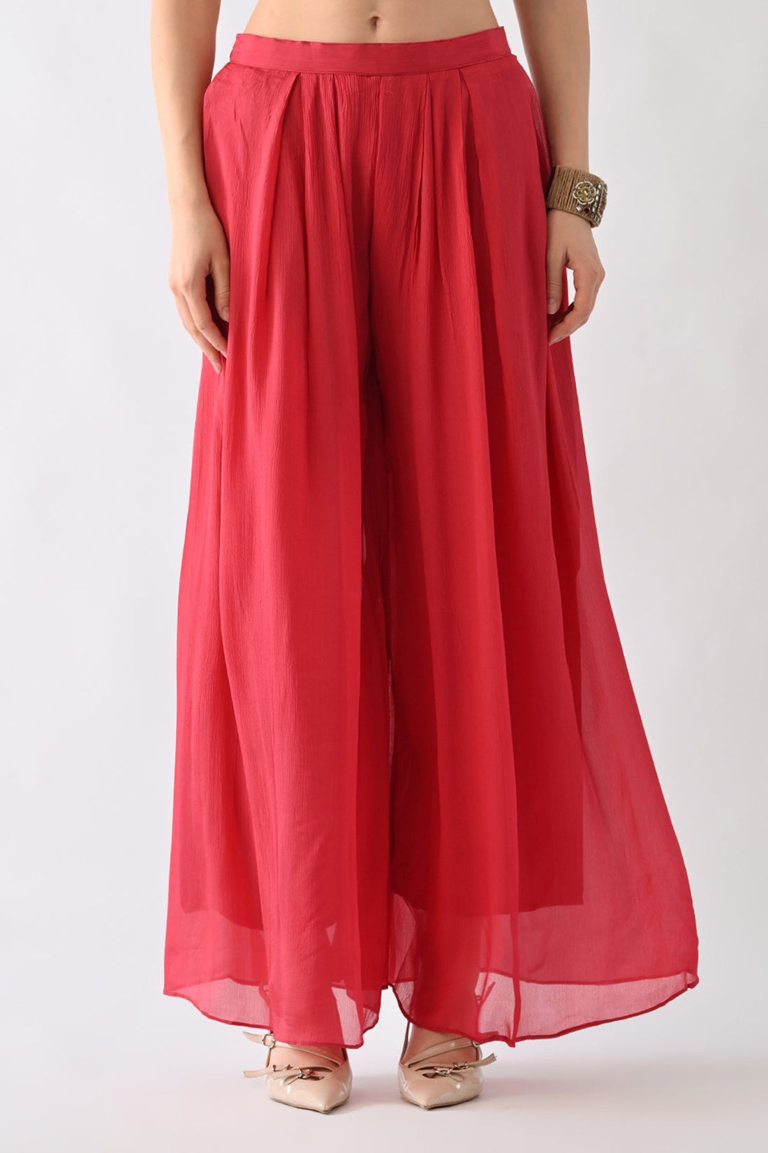 Pink Printed Kaftan 3 Pcs Set