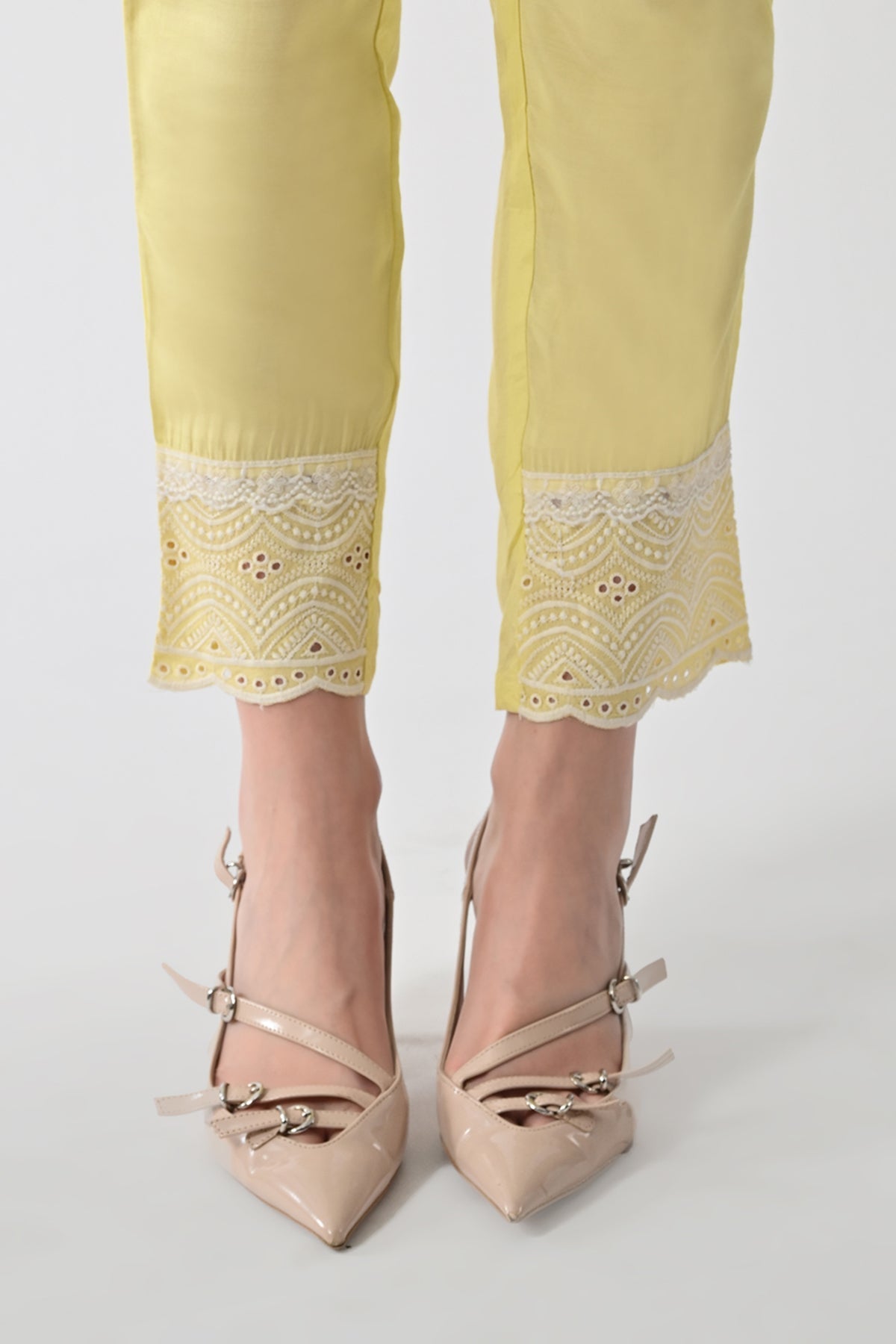 Yellow Embellished Kurta 2 Pcs Set