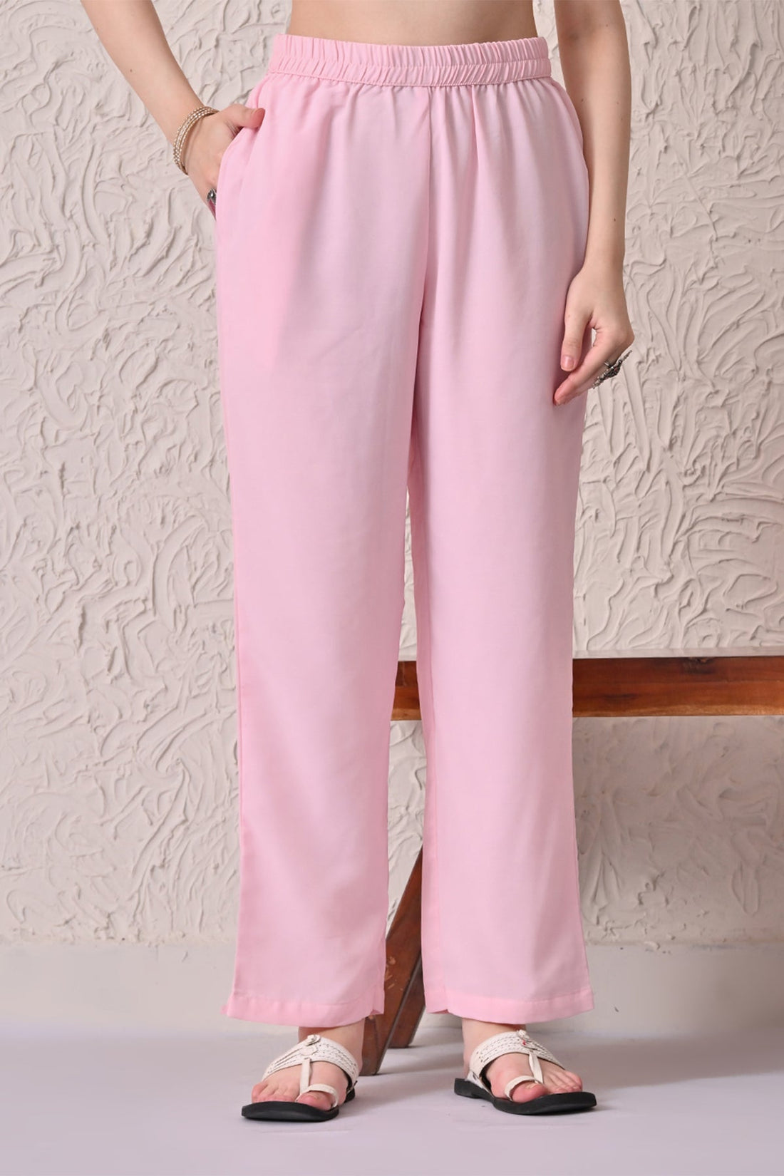 Pink Embroidered Kurta 3 Pcs Set