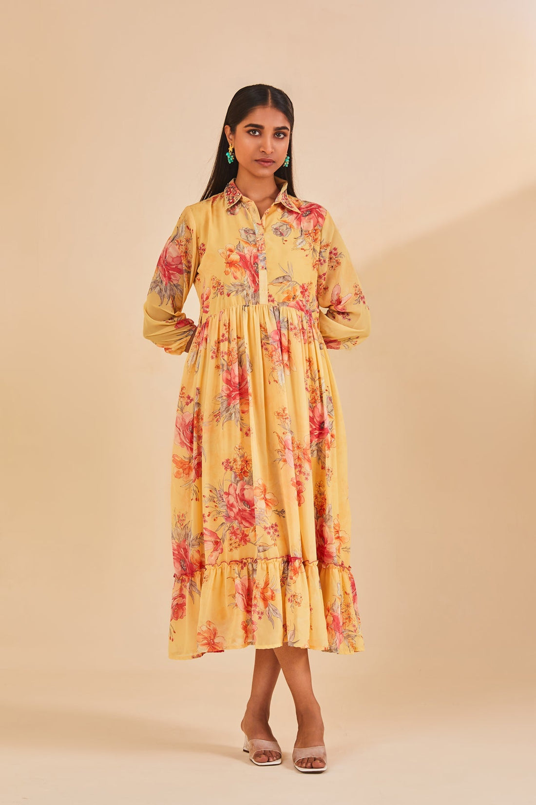 Yellow Printed Dress