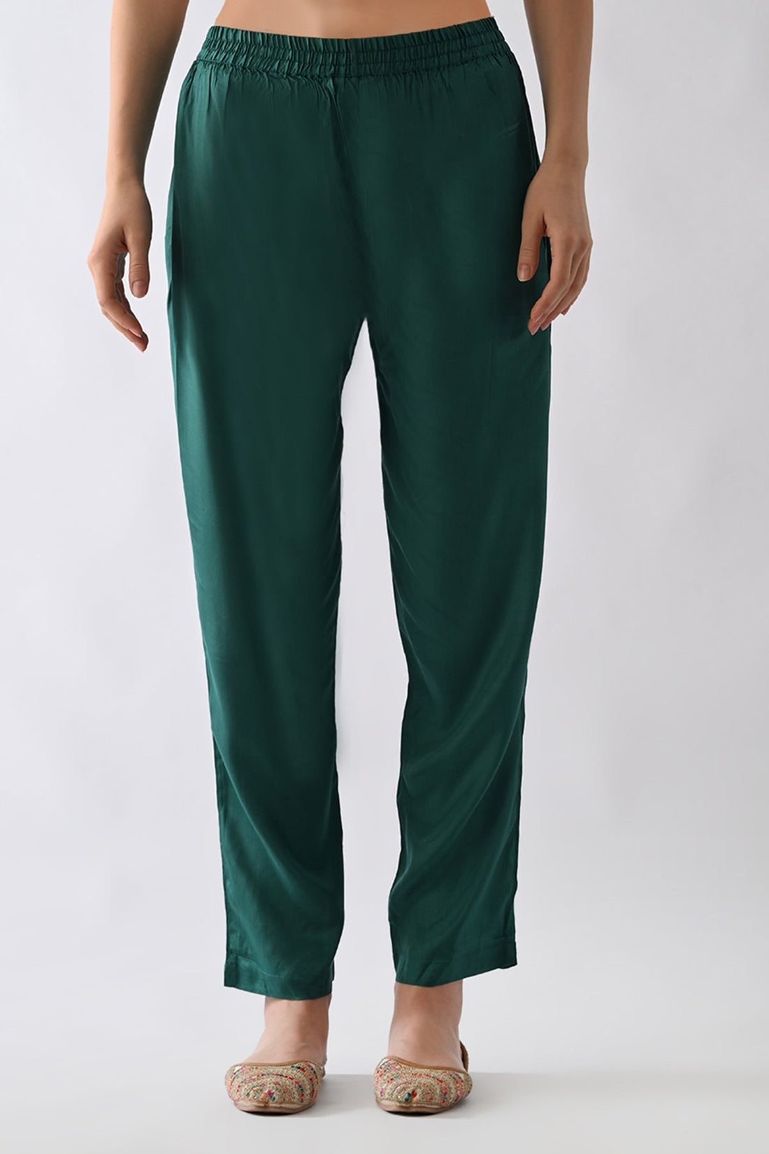 Green Embellished Kurta 3 Pcs Set