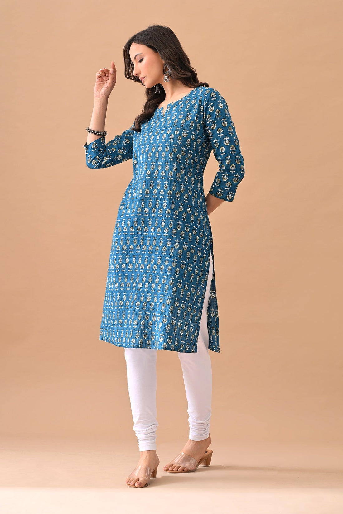 Blue Printed Kurta