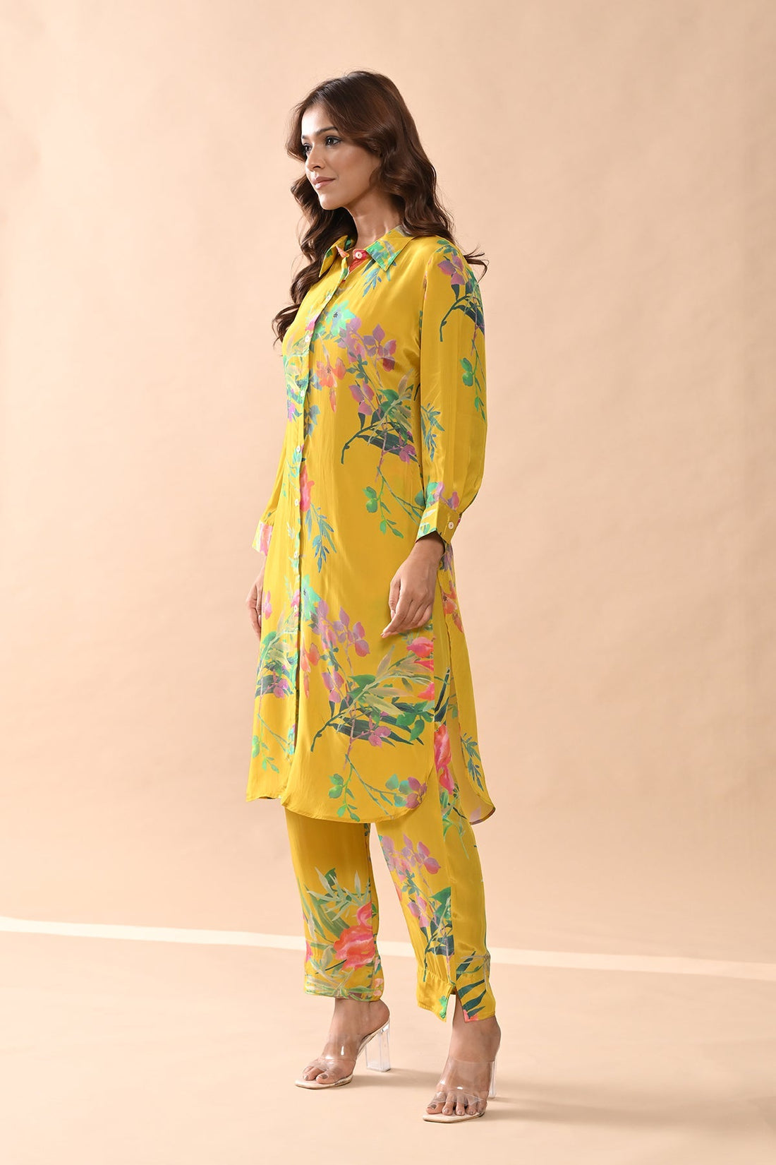 Yellow Printed Kurta 2 Pcs Set