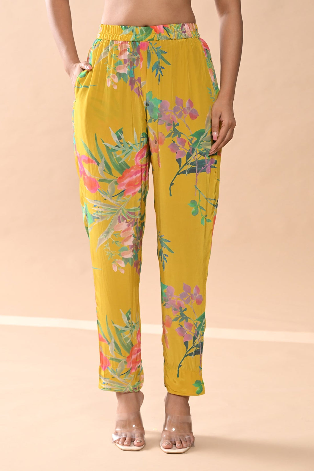 Yellow Printed Kurta 2 Pcs Set