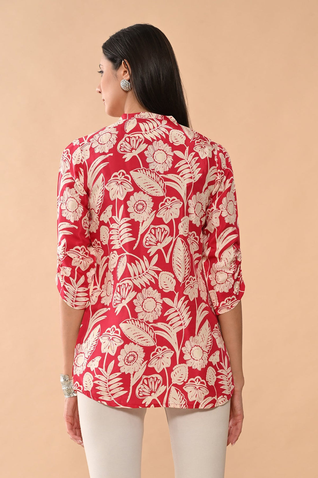 Pink Printed Straight Top