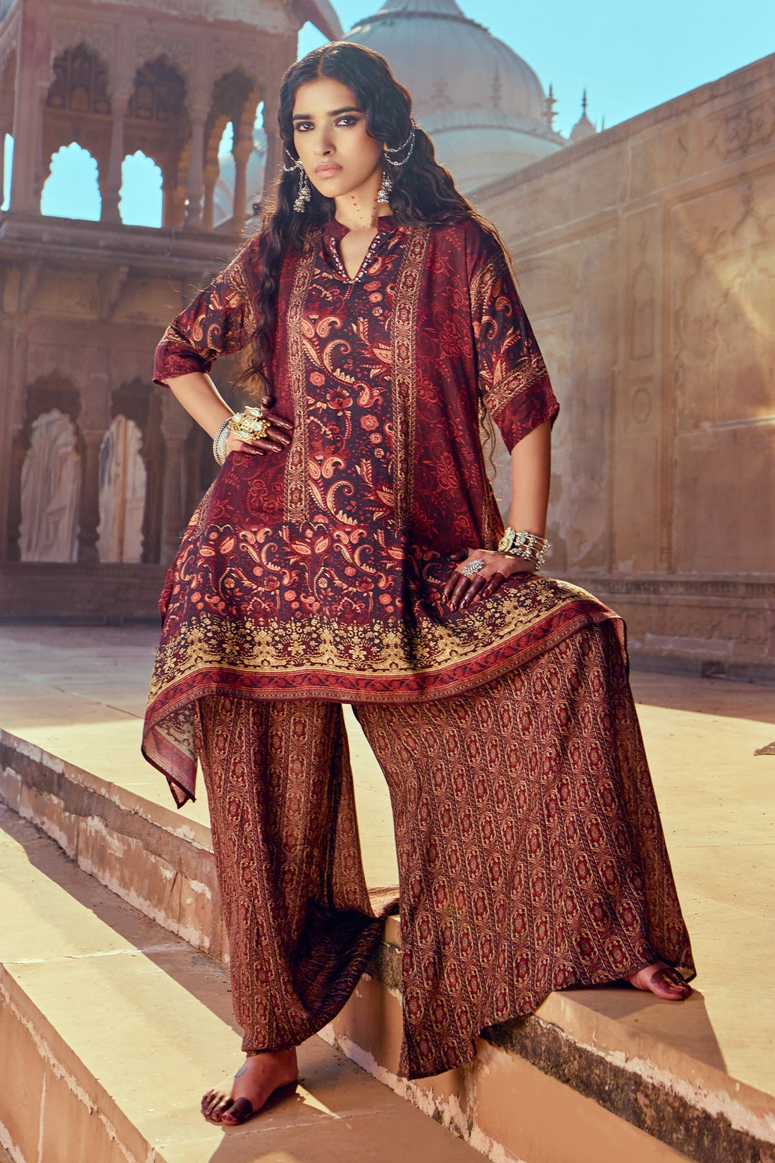 Brown Printed Co-Ord Set