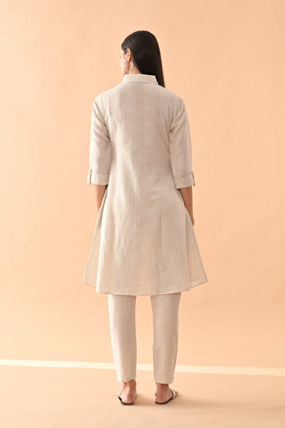 White Self Design kurta 2 Pcs Set