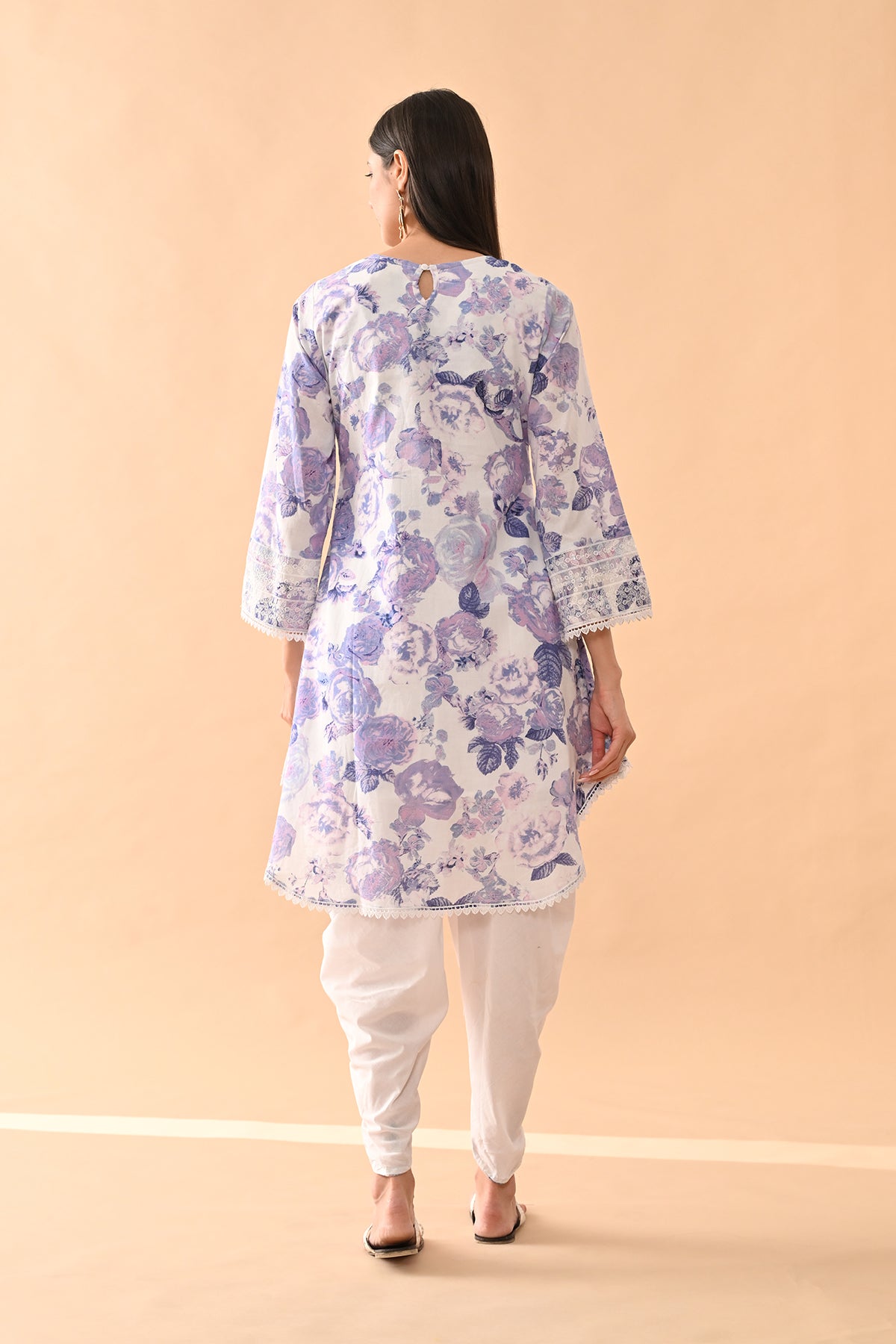 White Embellished Kurta 2 Pcs Set