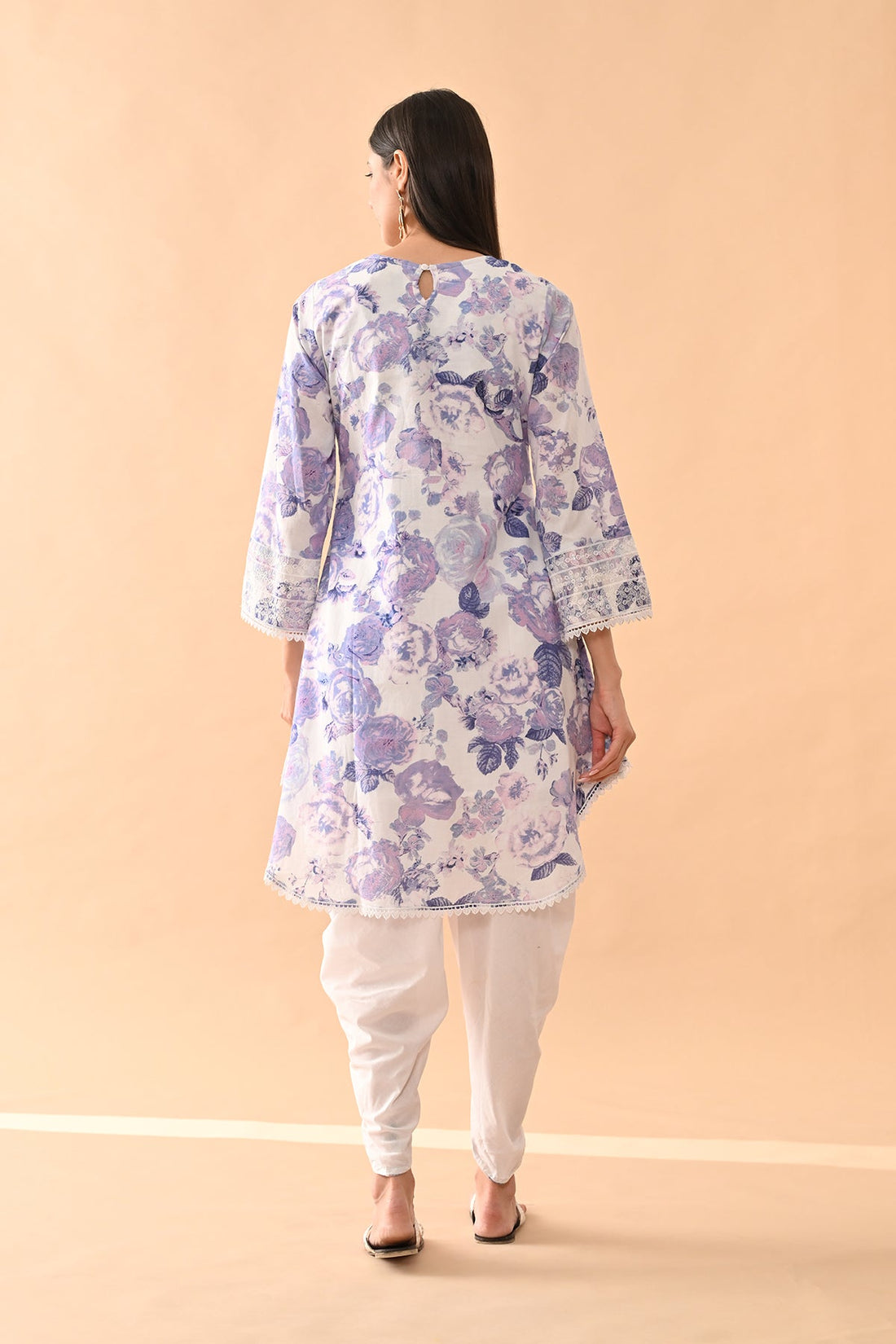 White Embellished Kurta 2 Pcs Set