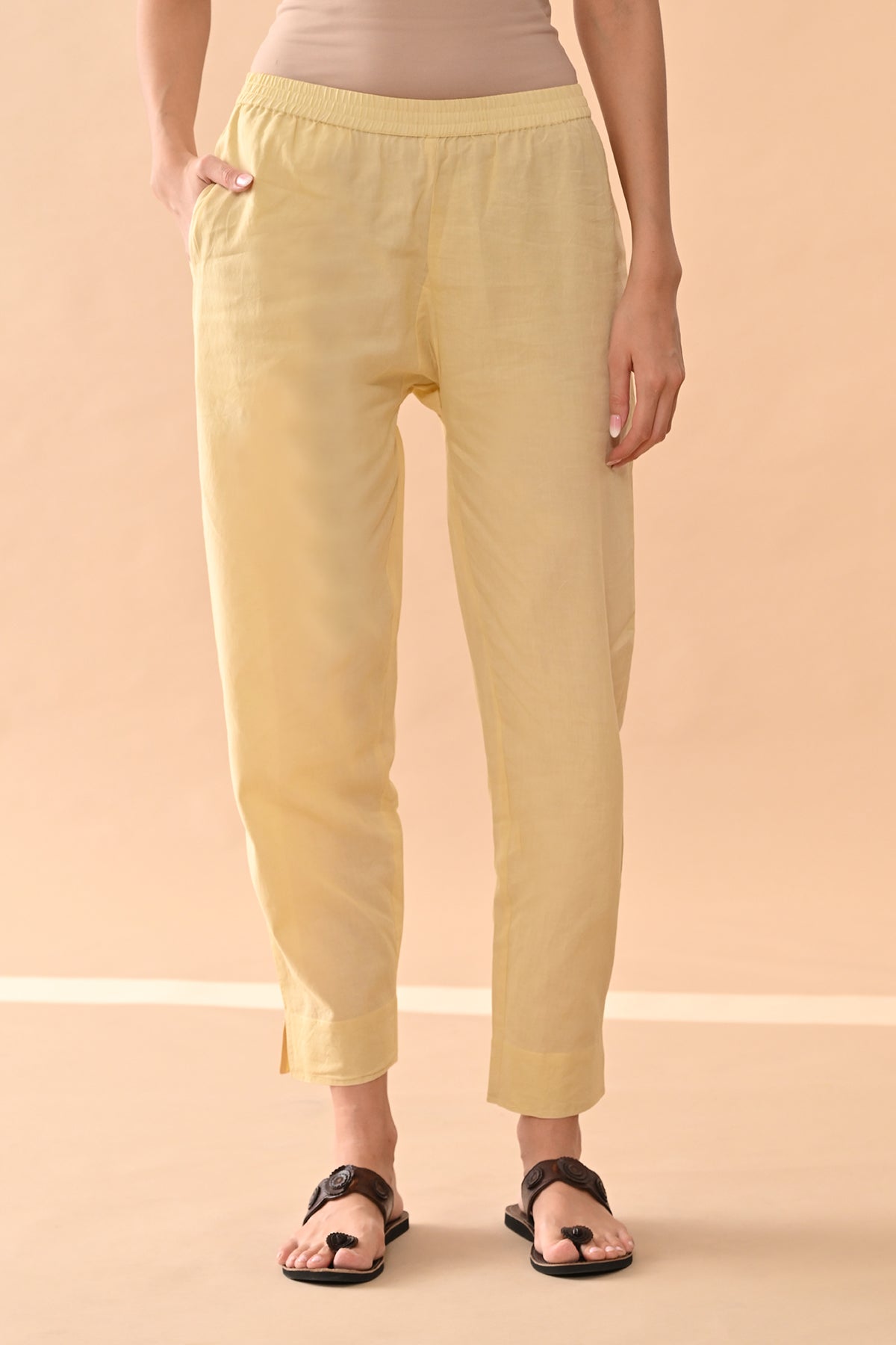 Yellow Embroidered Kurta 3 Pcs Set