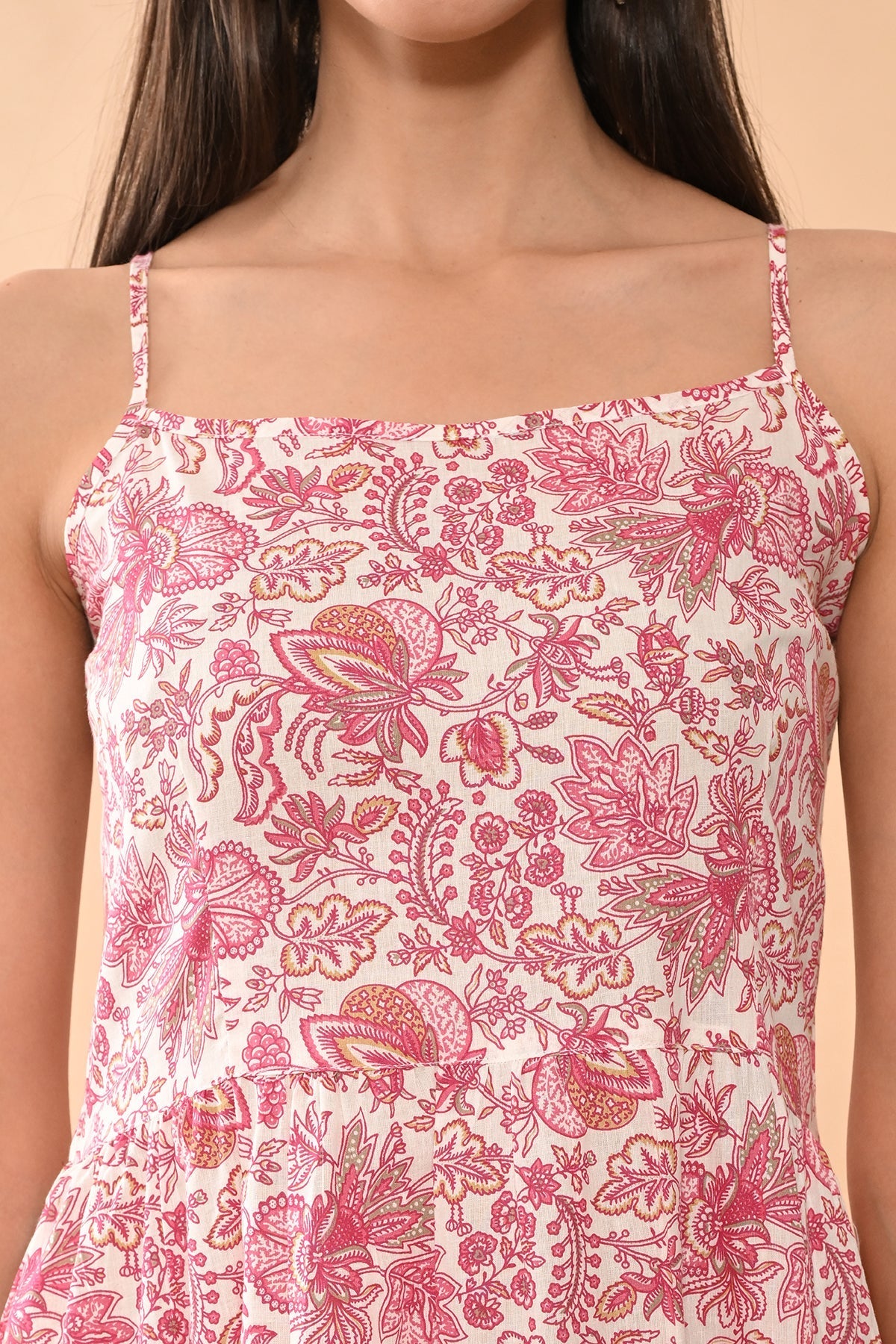 Cream Printed Dress