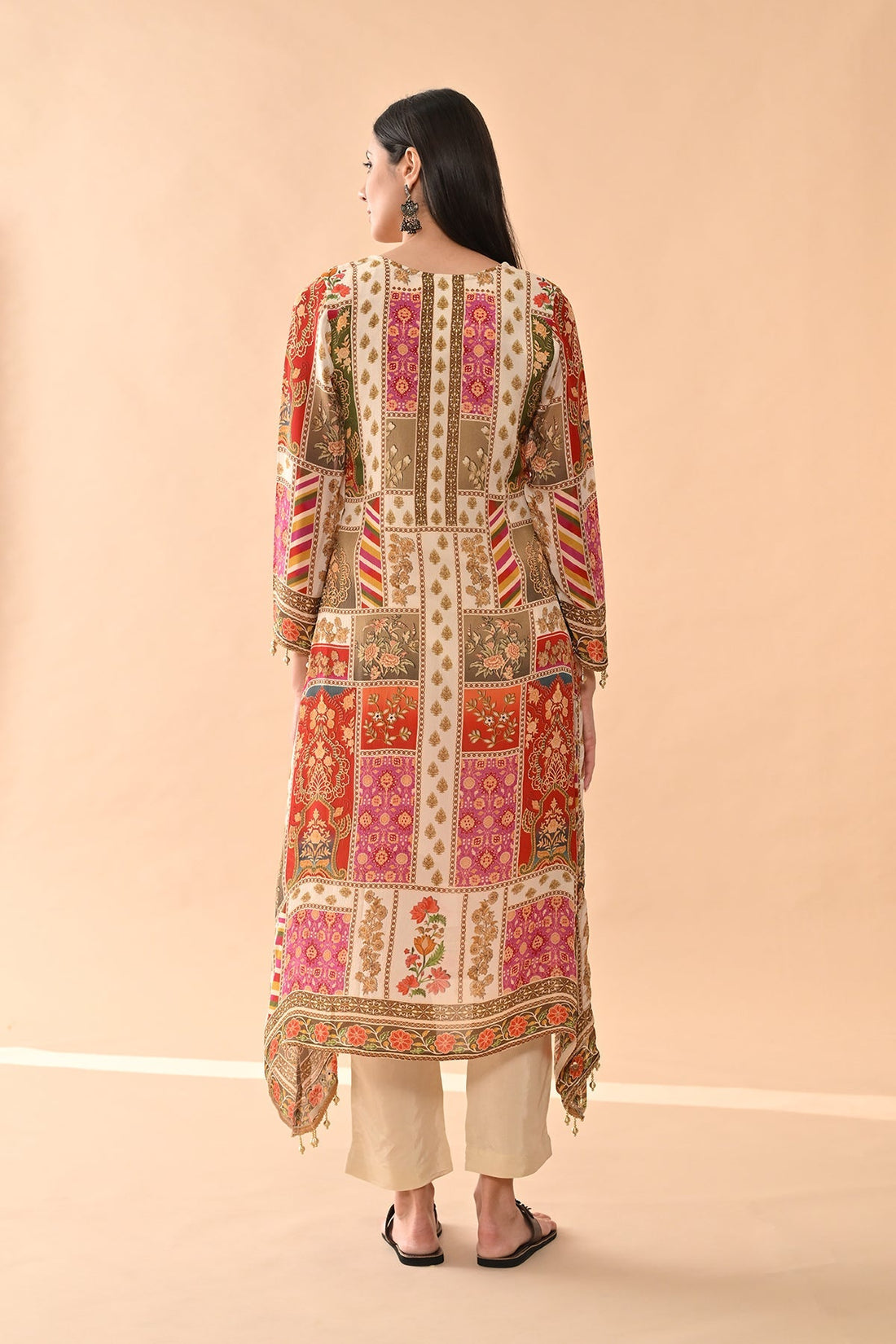 Multi Embellished Kurta 3 Pcs Set