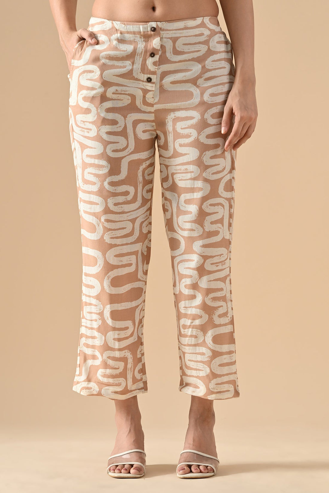 Cream Printed Co-Ord Set