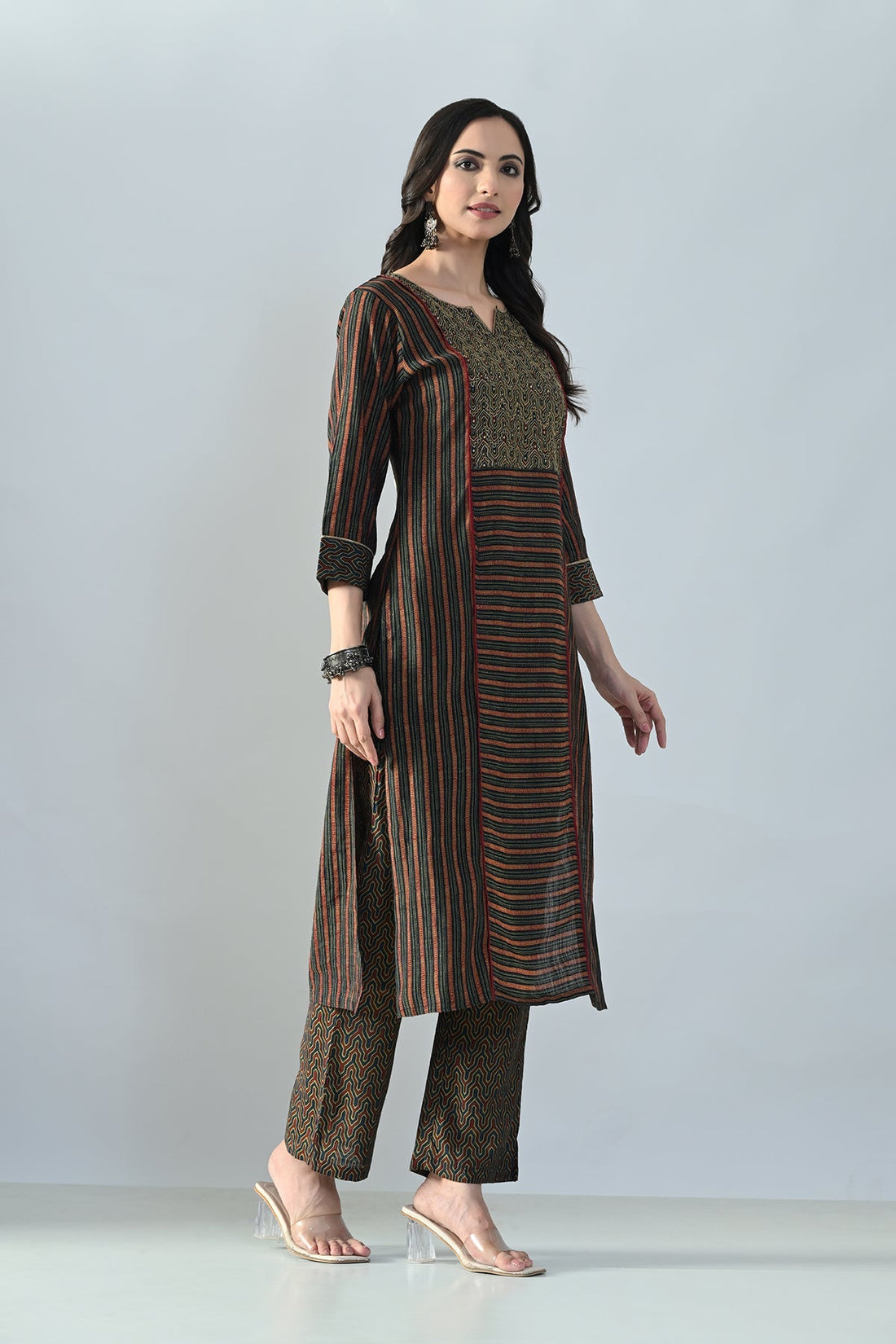 Multi Embellished Kurta 3 Pcs Set