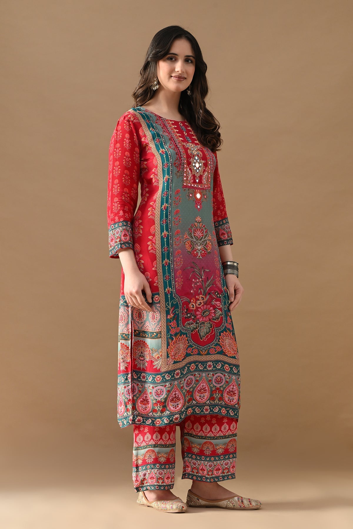 Multi Printed Kurta 3 Pcs Set