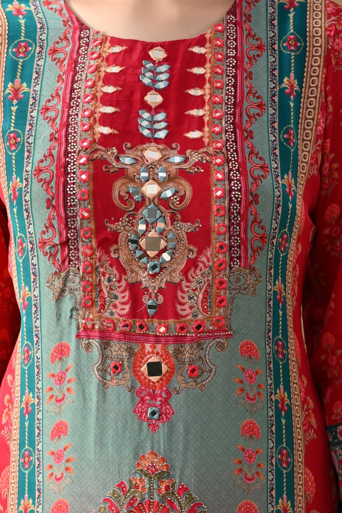 Multi Printed Kurta 3 Pcs Set