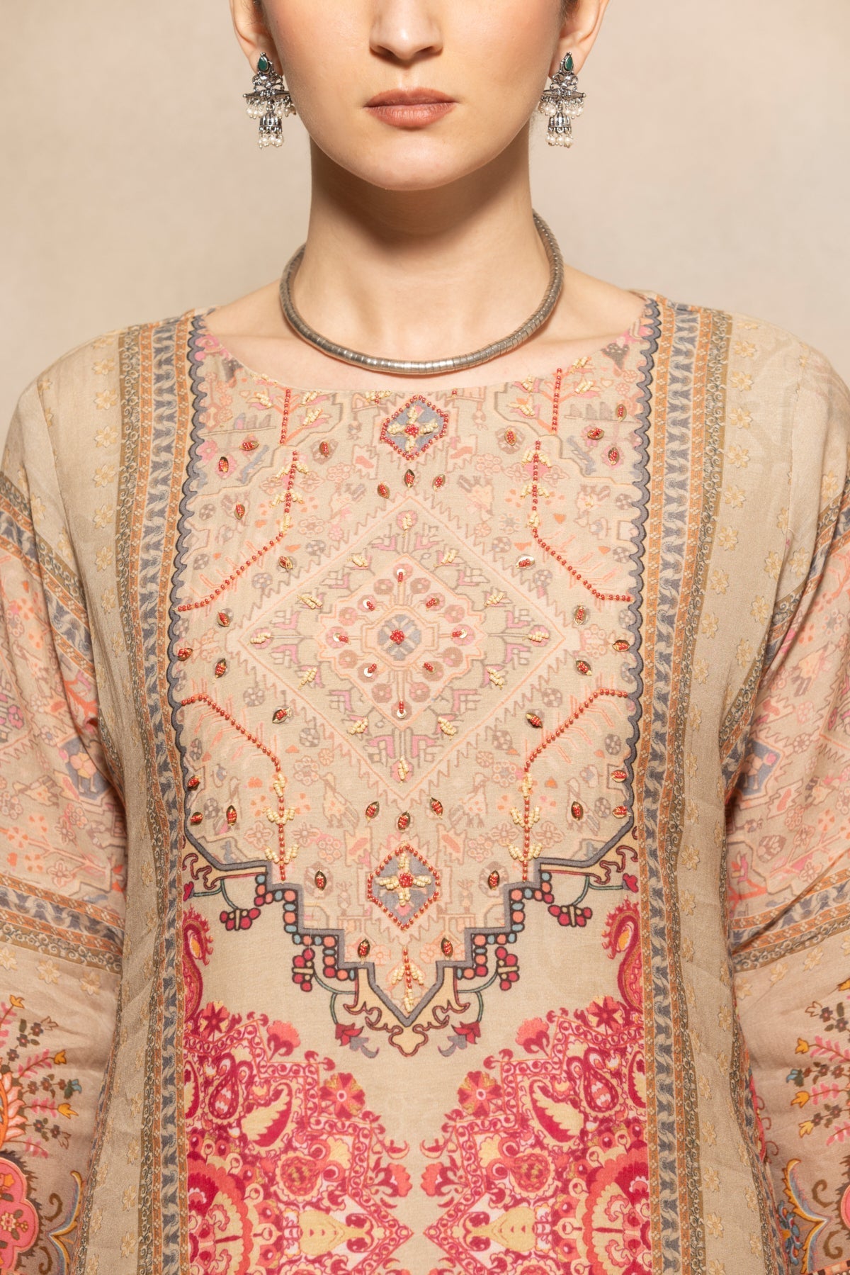 Multi Printed Kurta 3 Pcs Set