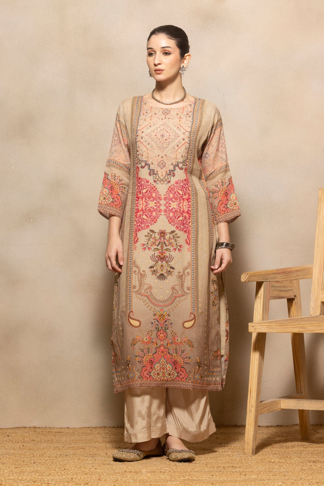 Multi Printed Kurta 3 Pcs Set