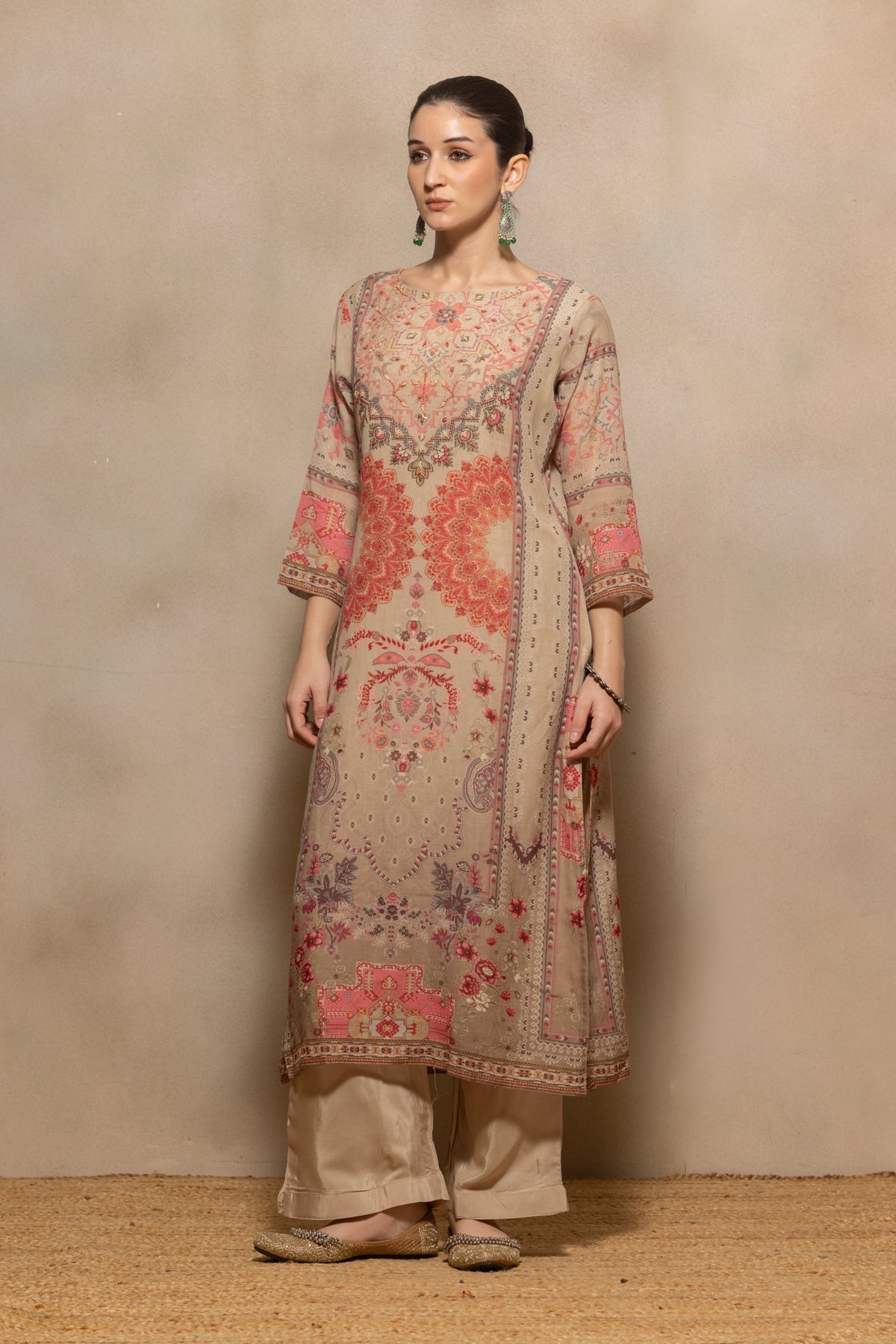 Multi Printed Kurta 3 Pcs Set