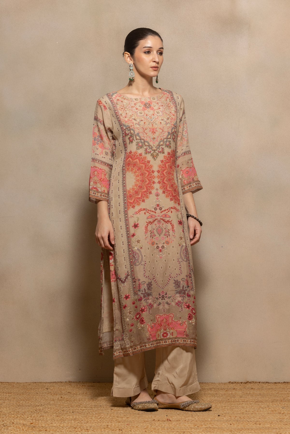 Multi Printed Kurta 3 Pcs Set