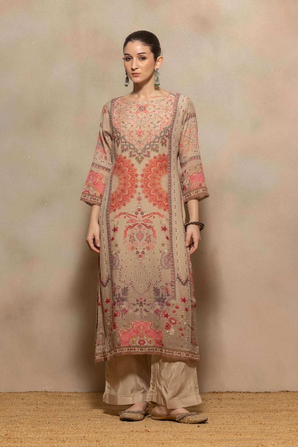 Multi Printed Kurta 3 Pcs Set