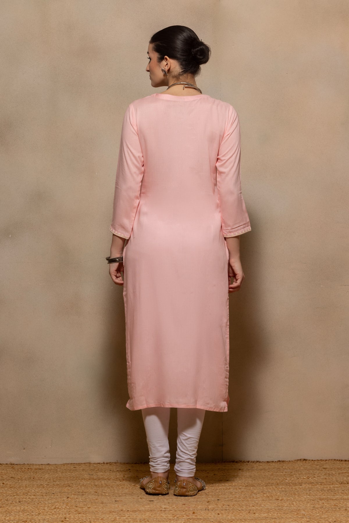 Light Pink Embroidered Kurta