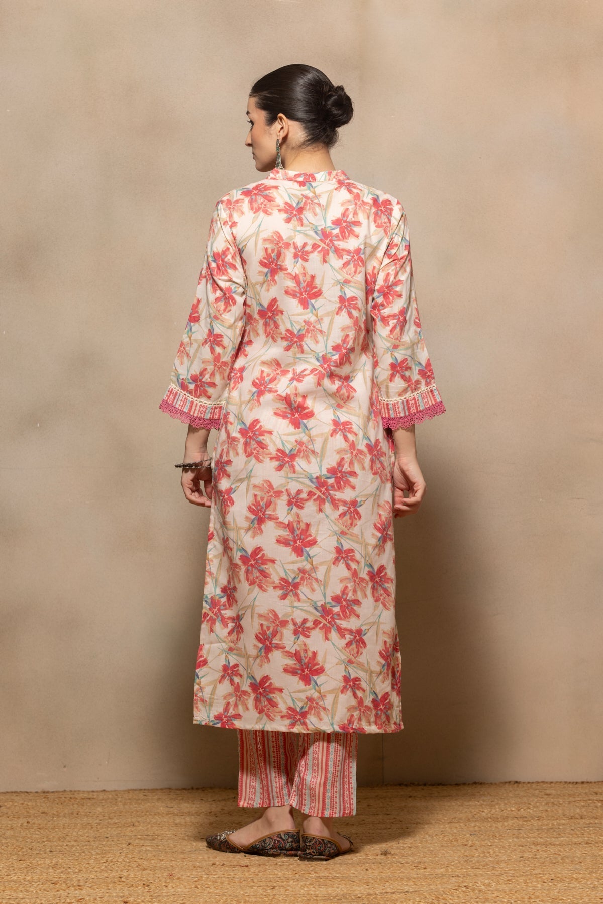 Multi Floral Printed Kurta 3 Pcs Set