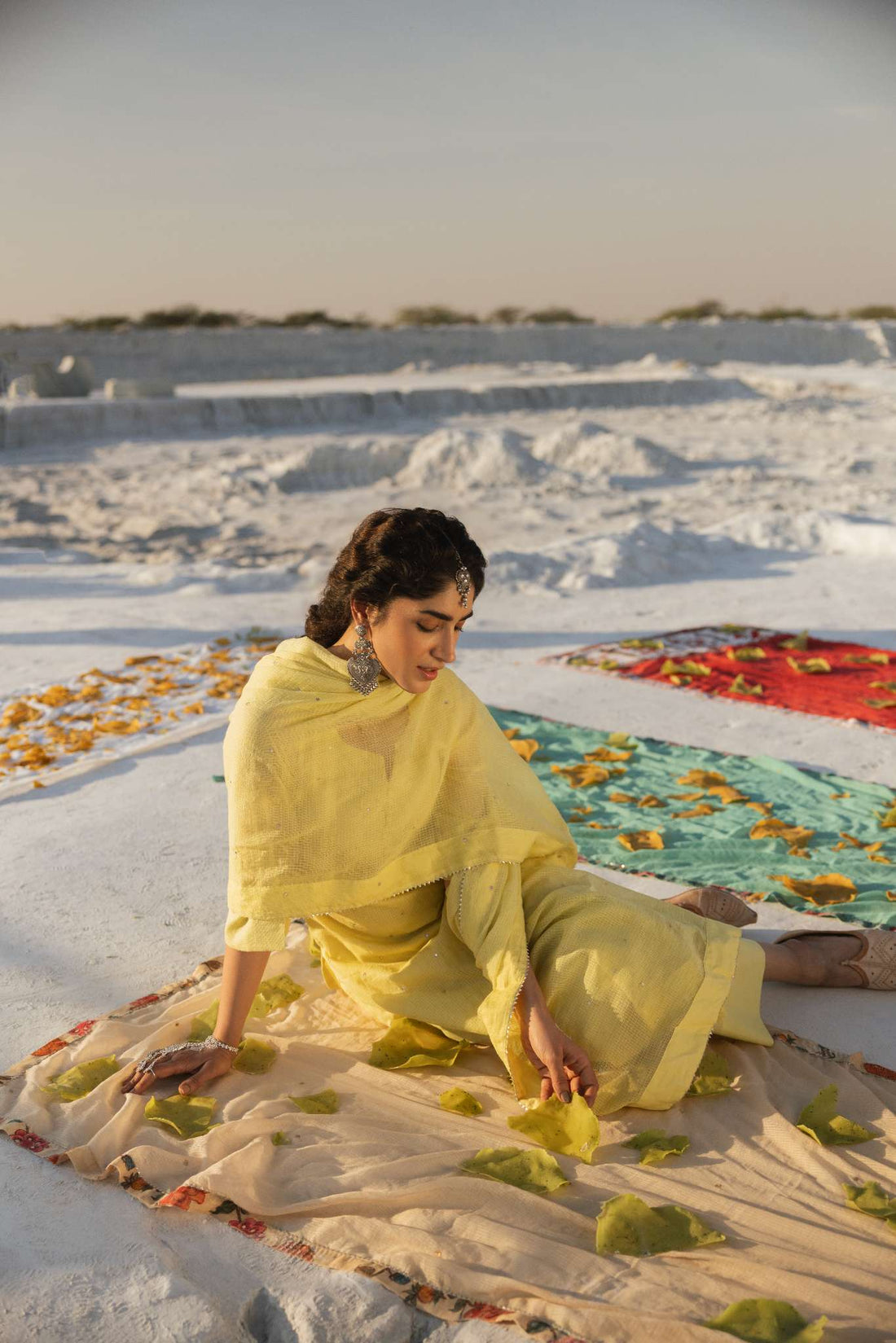 LIME YELLOW KURTA SET