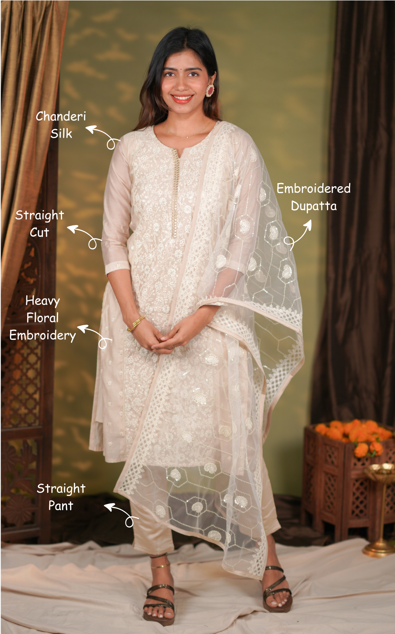 Bamini (Kurti+Pant+Dupatta)