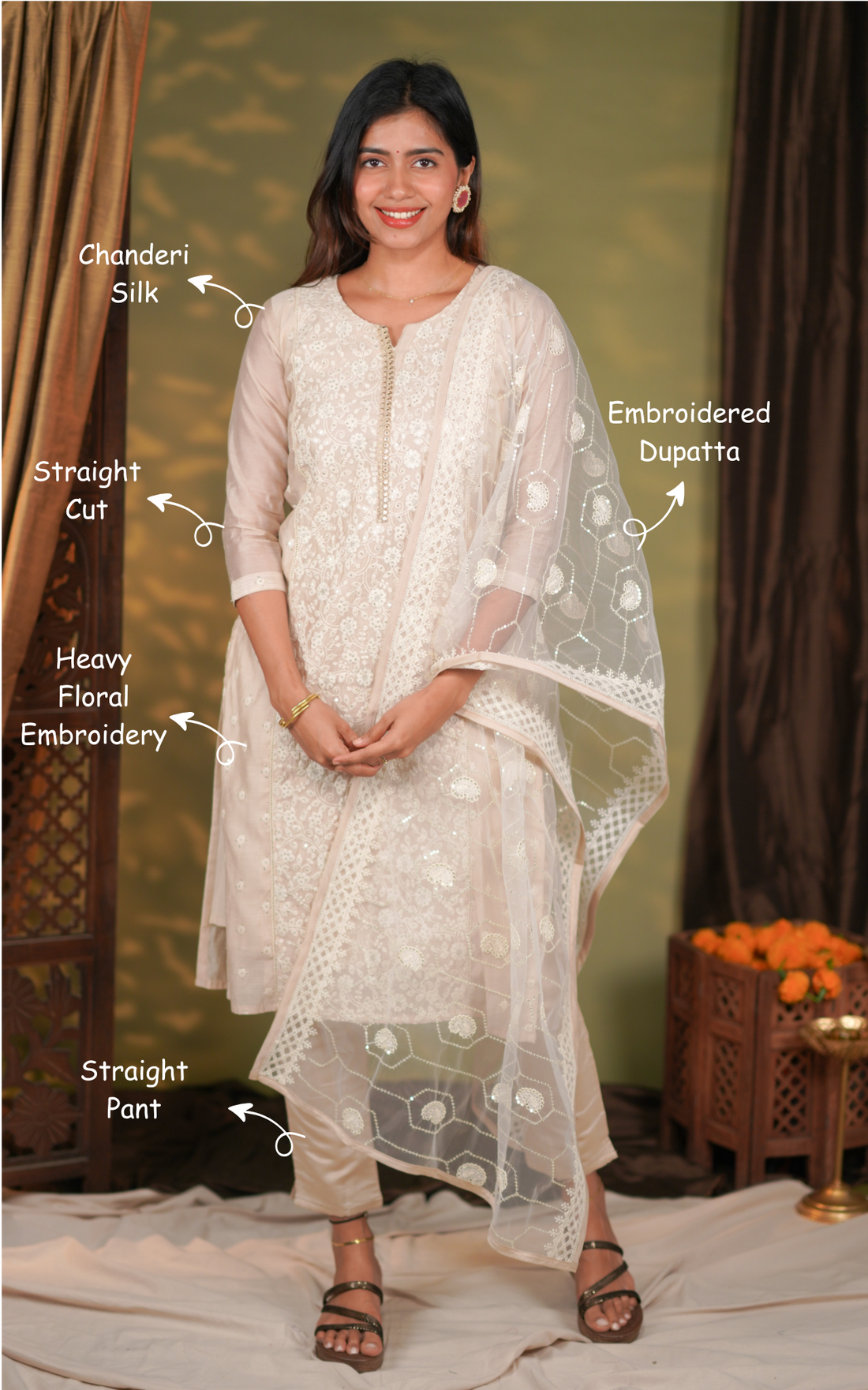 Bamini (Kurti+Pant+Dupatta)