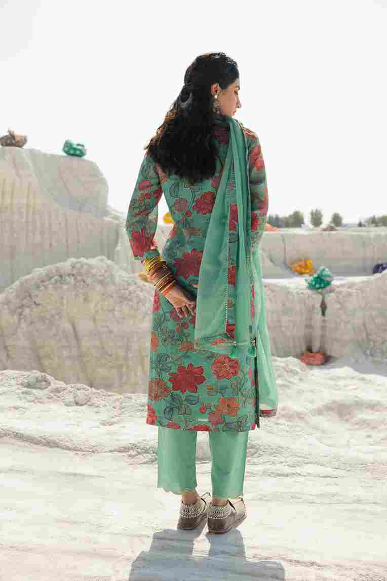 TURQUOISE BLUE LINEN KURTA SET