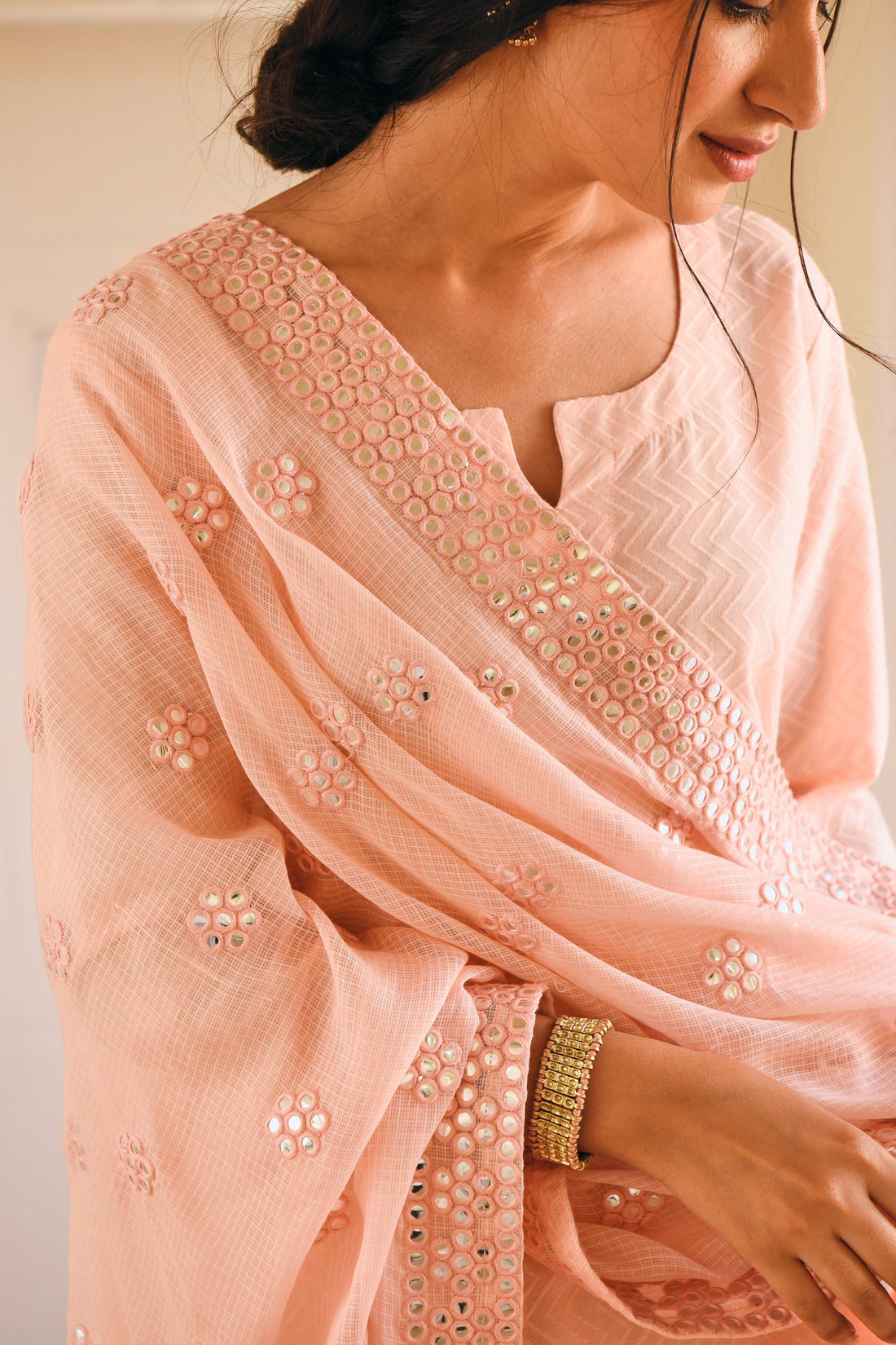 LIGHT PINK STRAIGHT KURTA SET