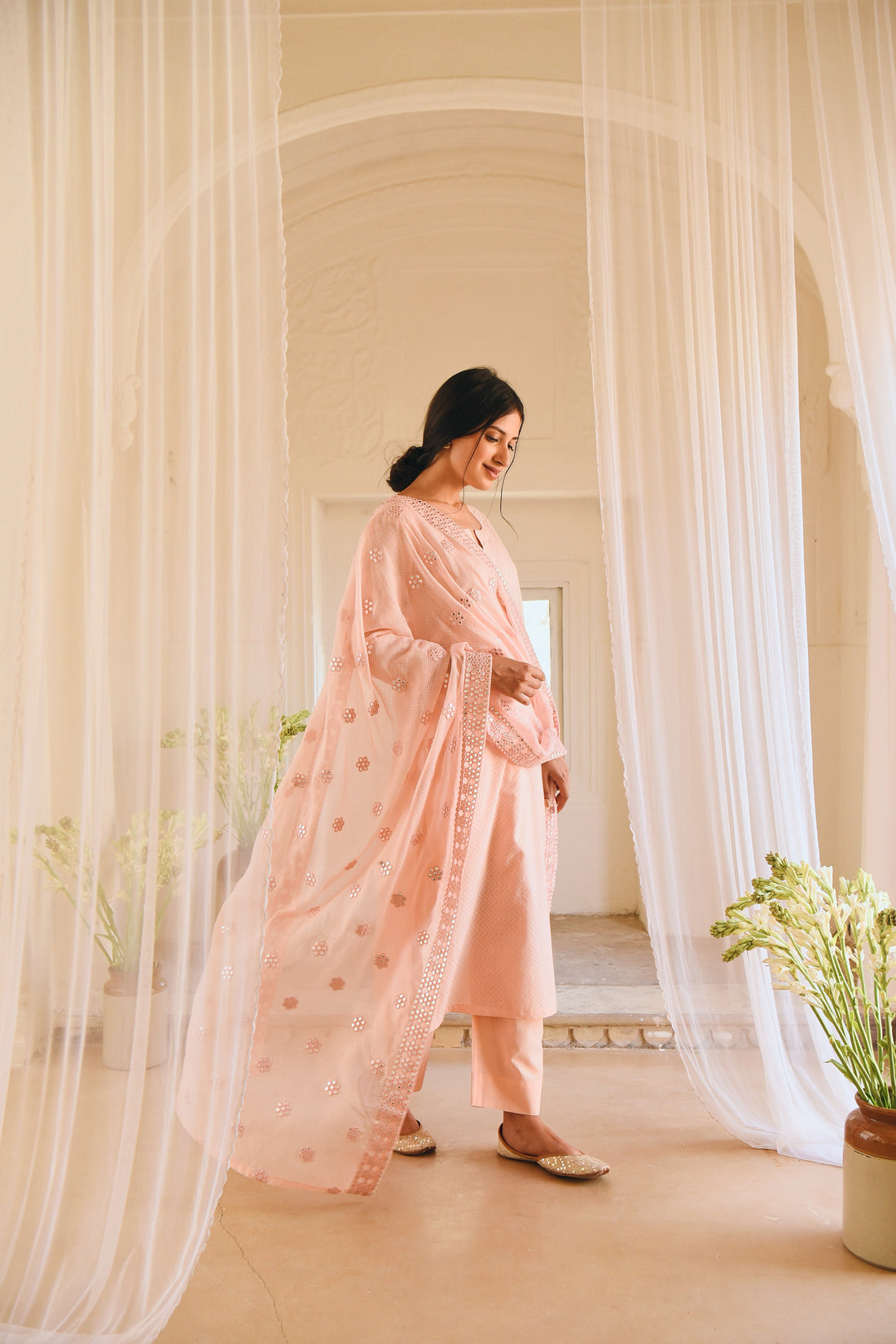 LIGHT PINK STRAIGHT KURTA SET