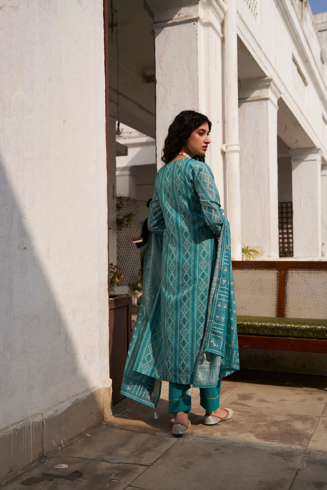 FIROZI CHANDERI KURTA SET