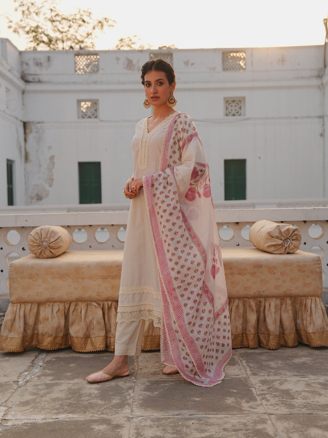 OFF WHITE KURTA SET