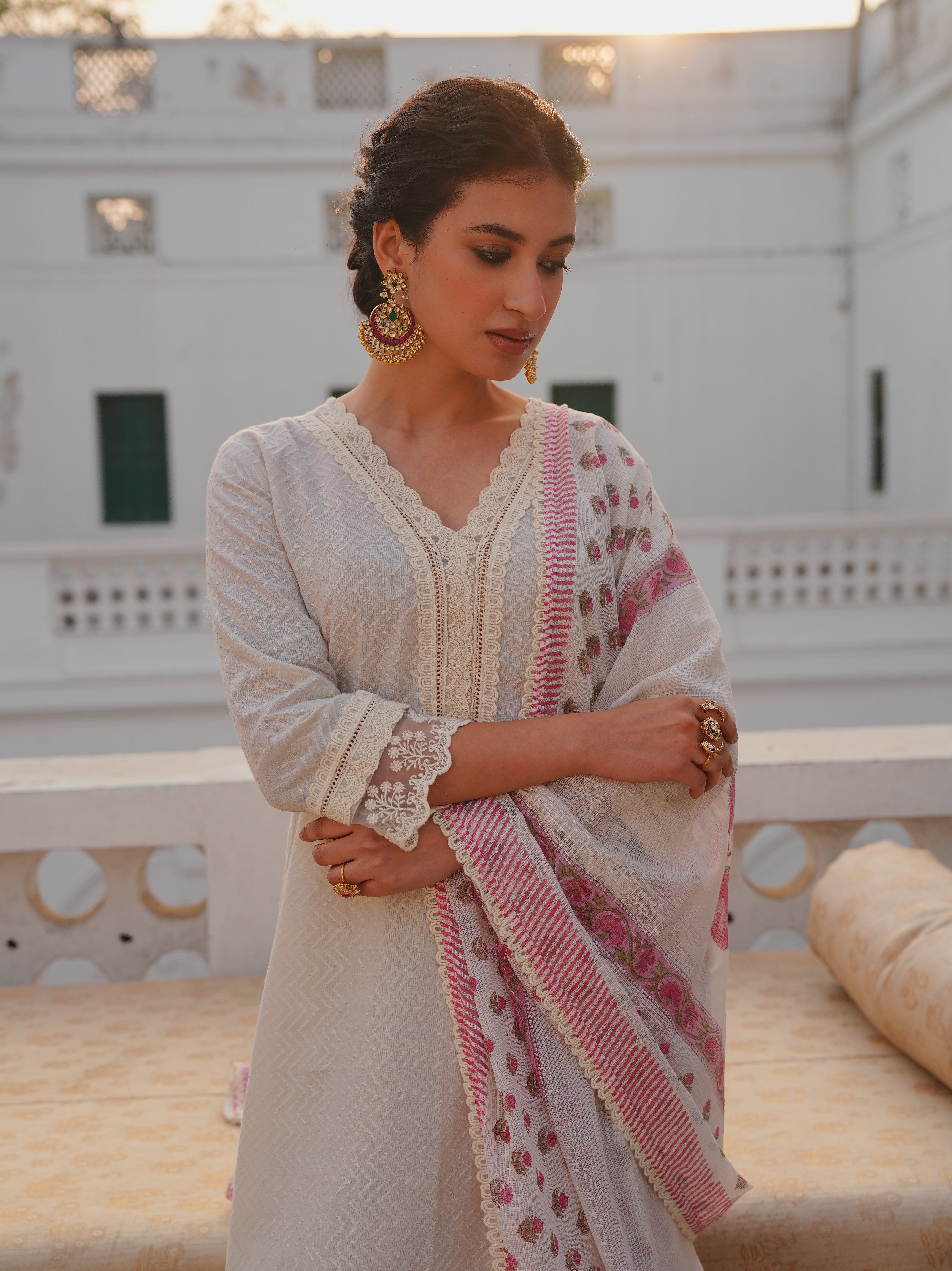 OFF WHITE KURTA SET