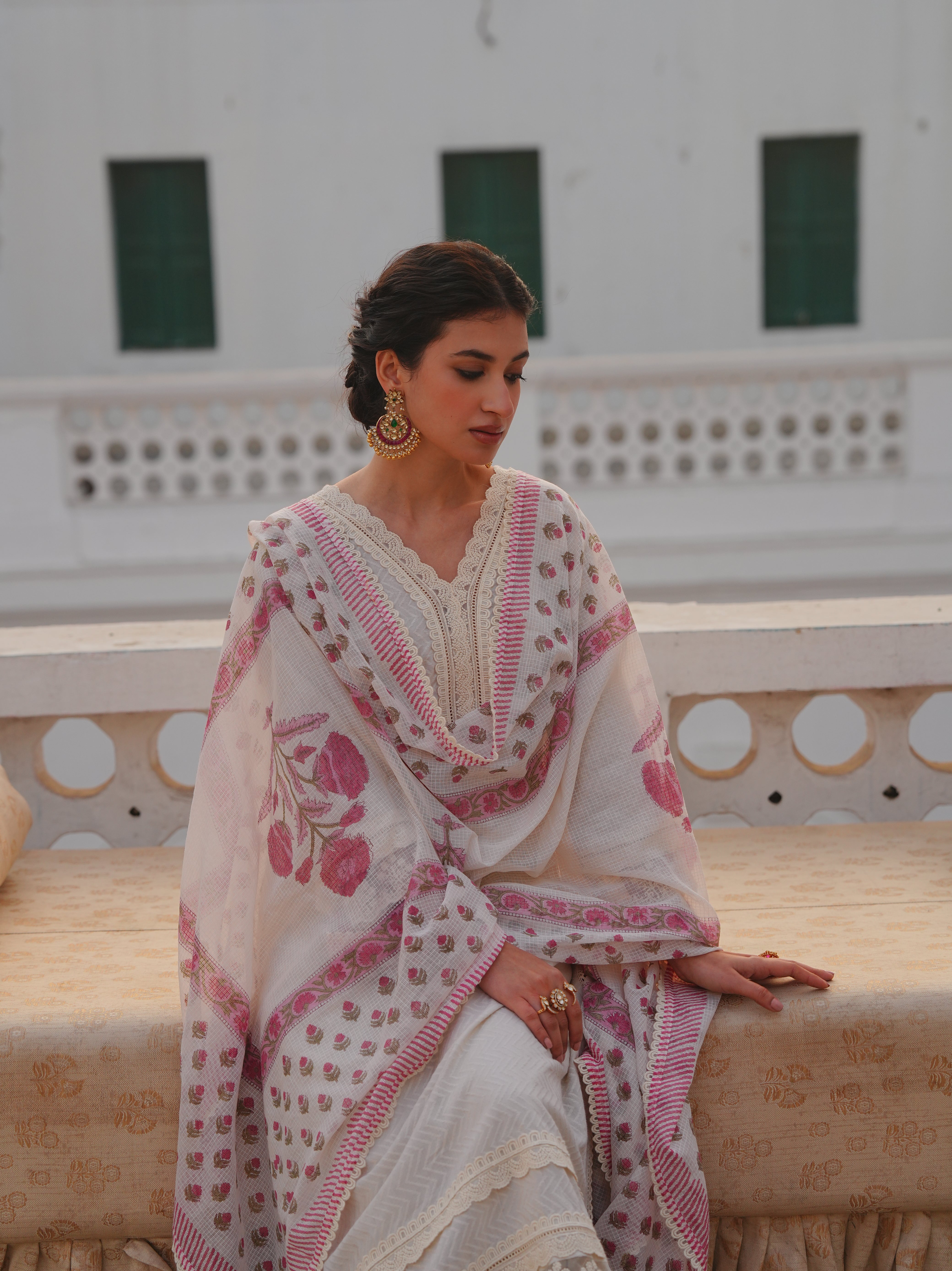 OFF WHITE KURTA SET