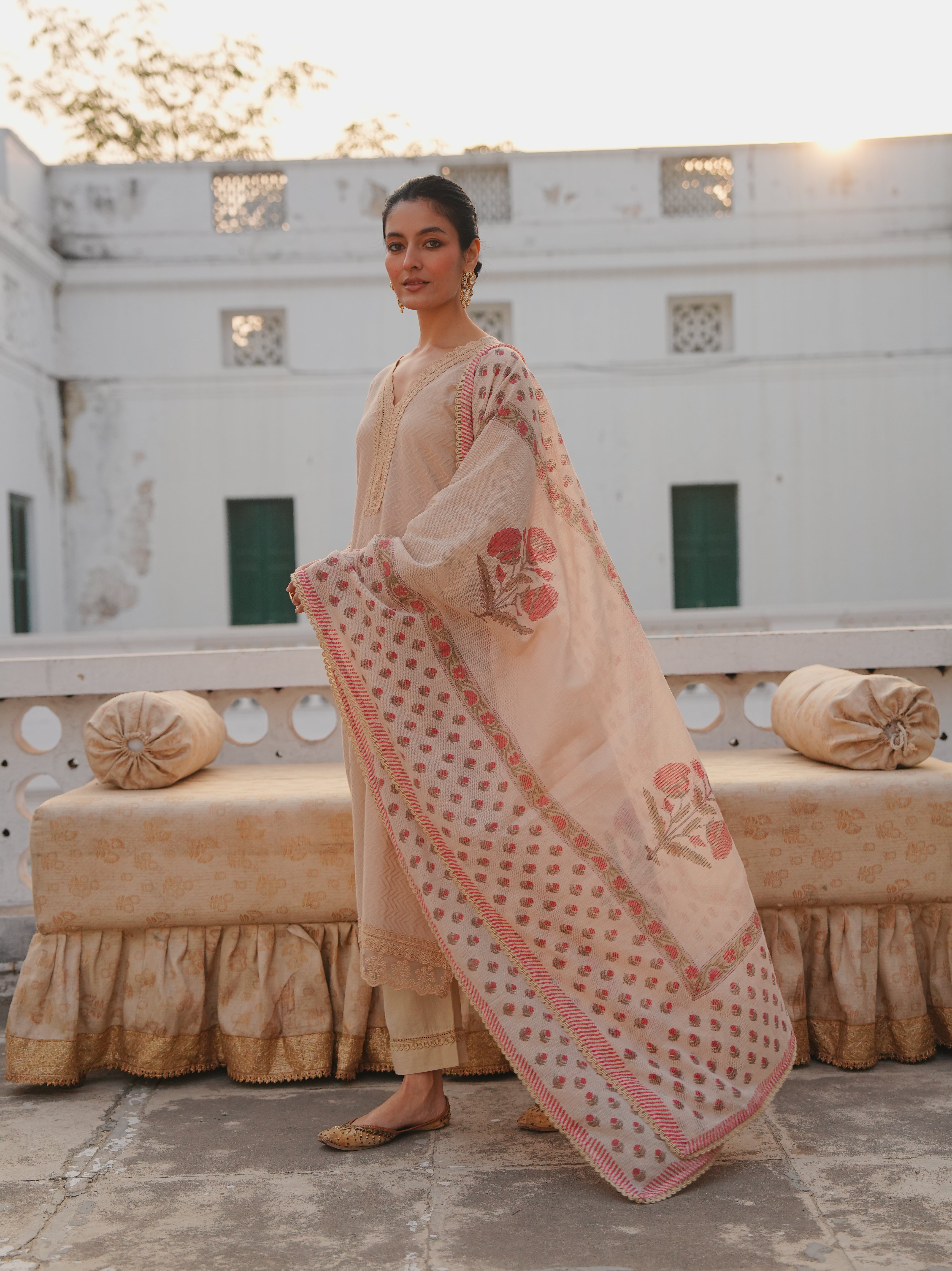 BEIGE KURTA SET