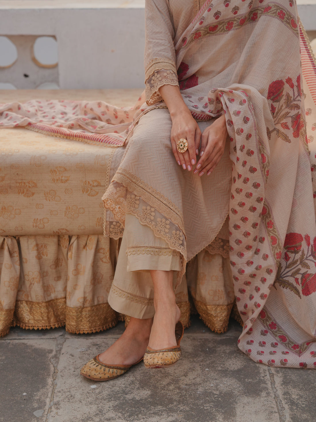 BEIGE KURTA SET