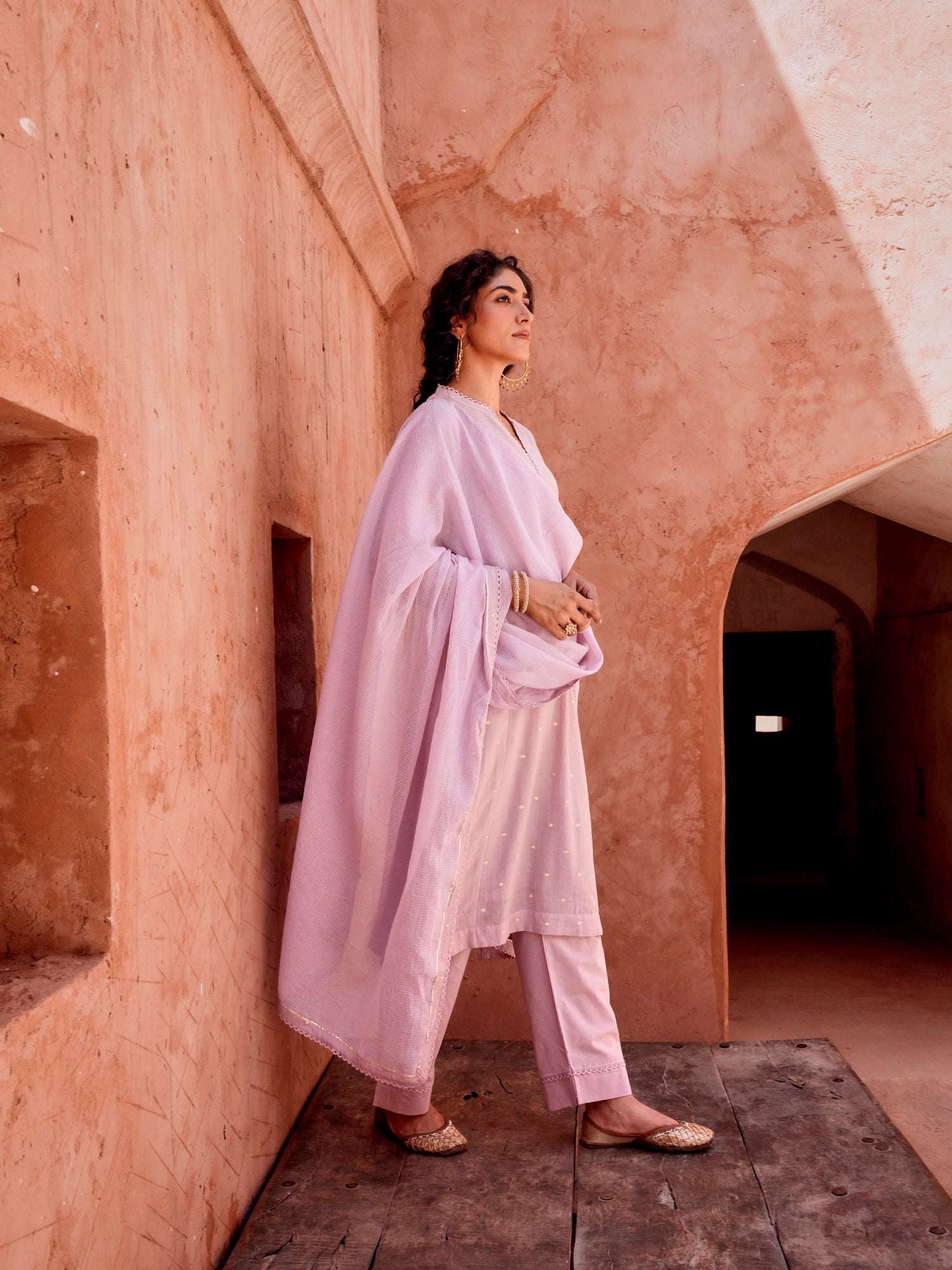LILAC MUL COTTON SUIT SET