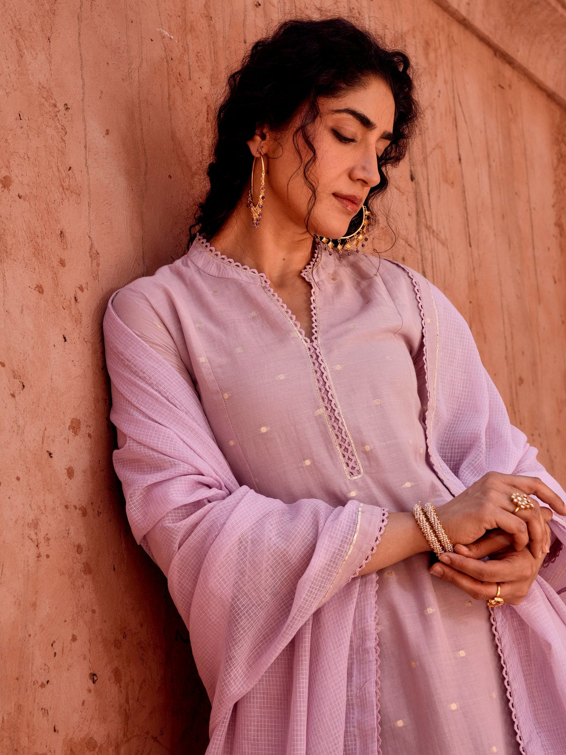LILAC MUL COTTON SUIT SET