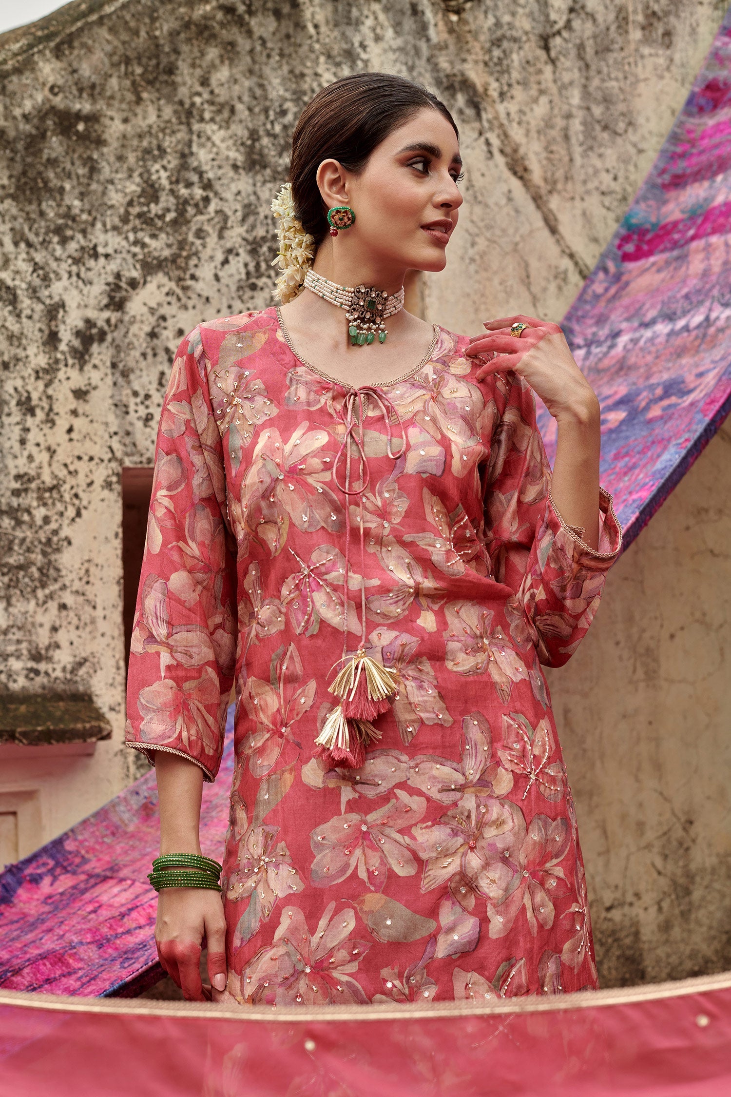 BRICK RED GARARA SET