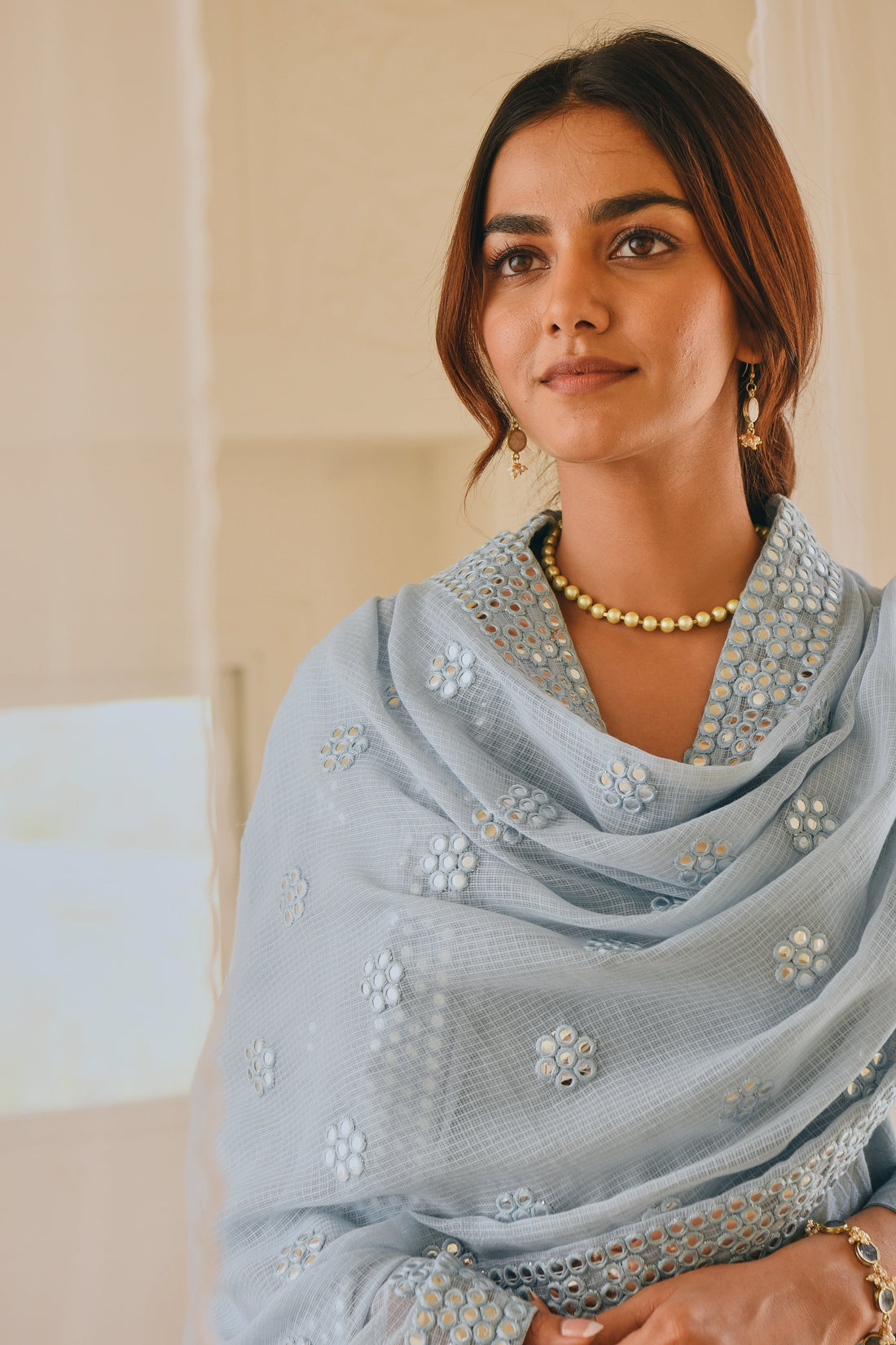BLUE STRAIGHT KURTA SET